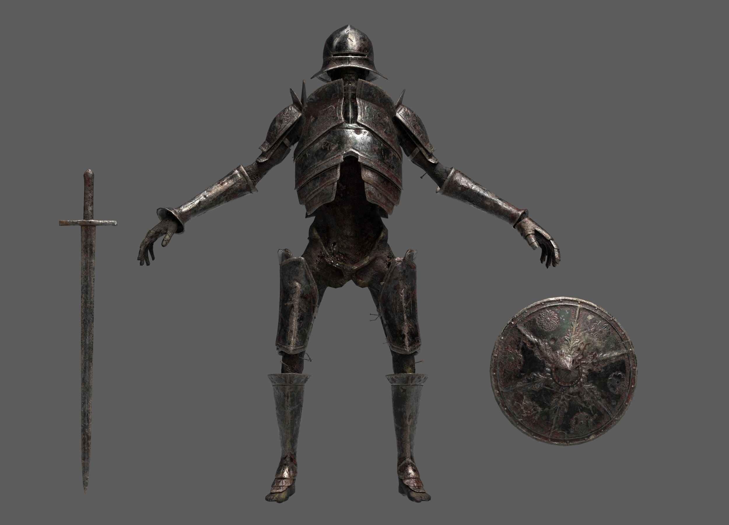 Undead Zombie Warrior Character  4k PBR  Low poly Low-poly 3D model_32