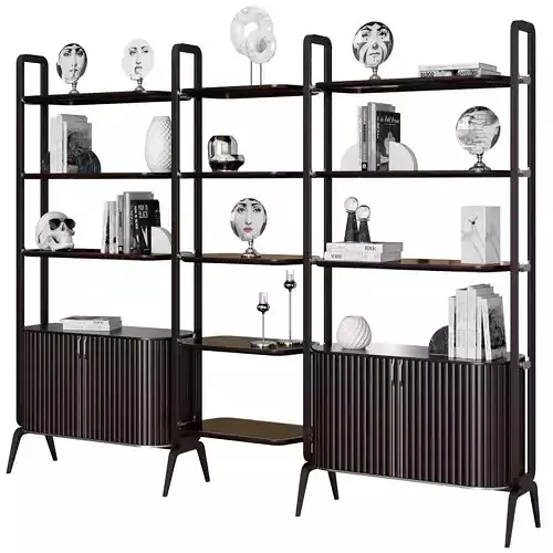 Eden-Rock Bookcase with 3 Elements Design Sacha Lakic