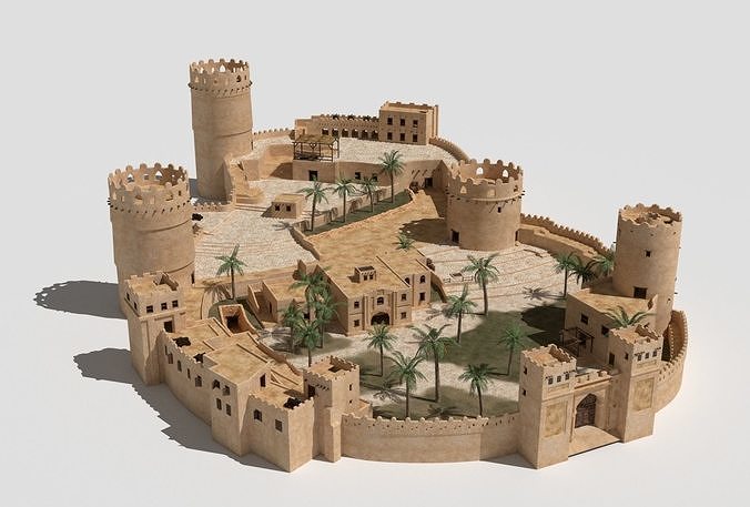  ancient desert fort  3D model