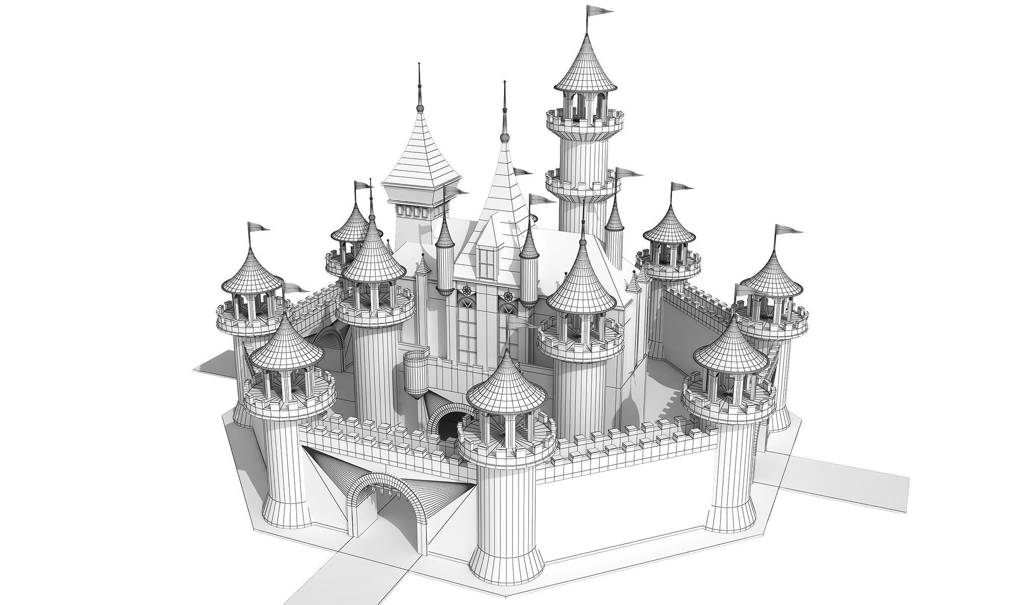 Park Castle House 3D model_2