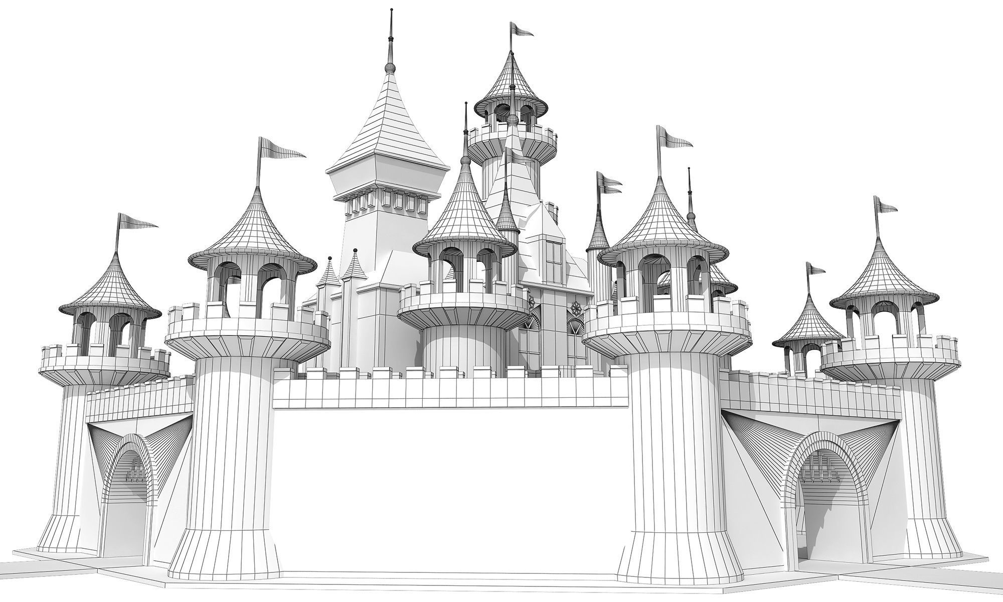 Park Castle House 3D model_11