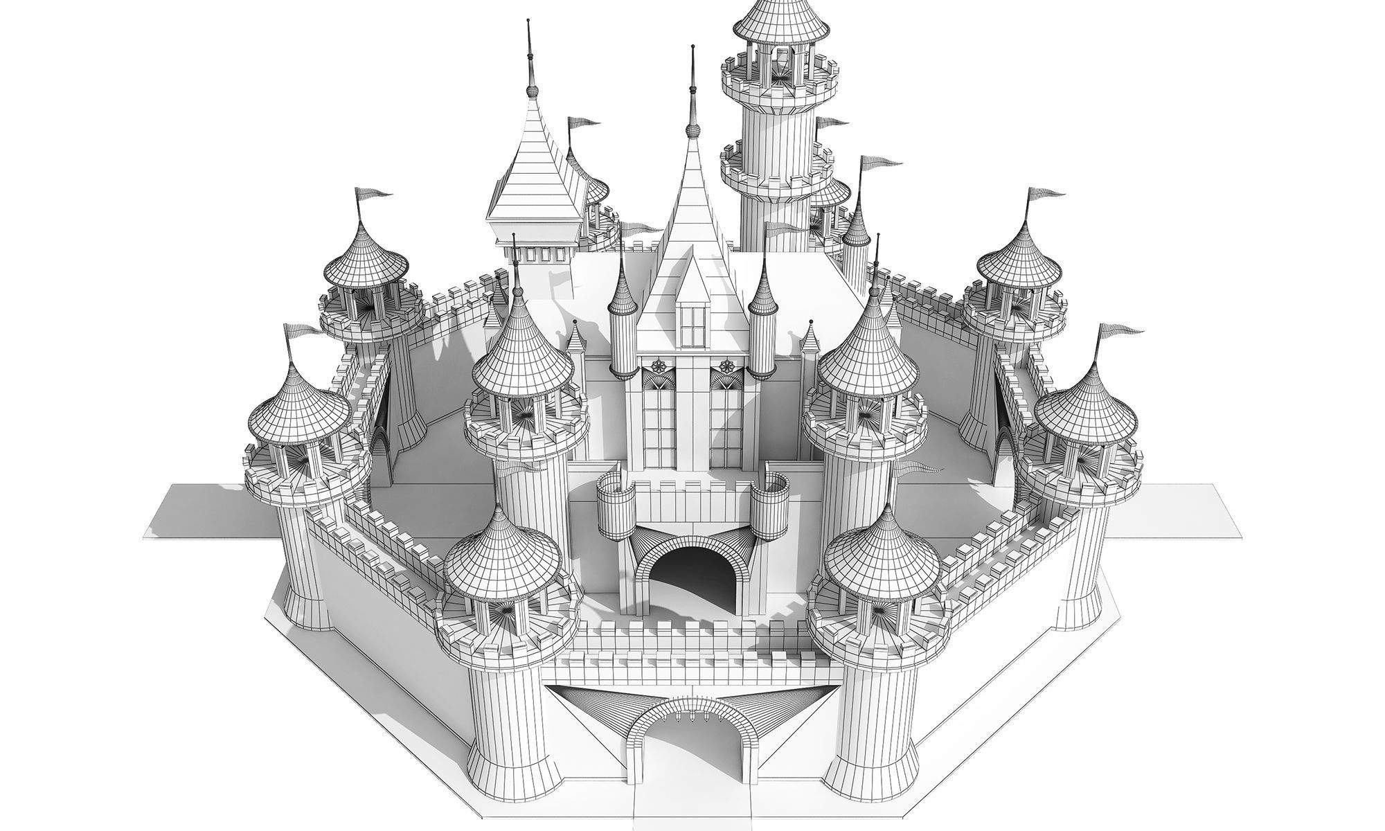 Park Castle House 3D model_8