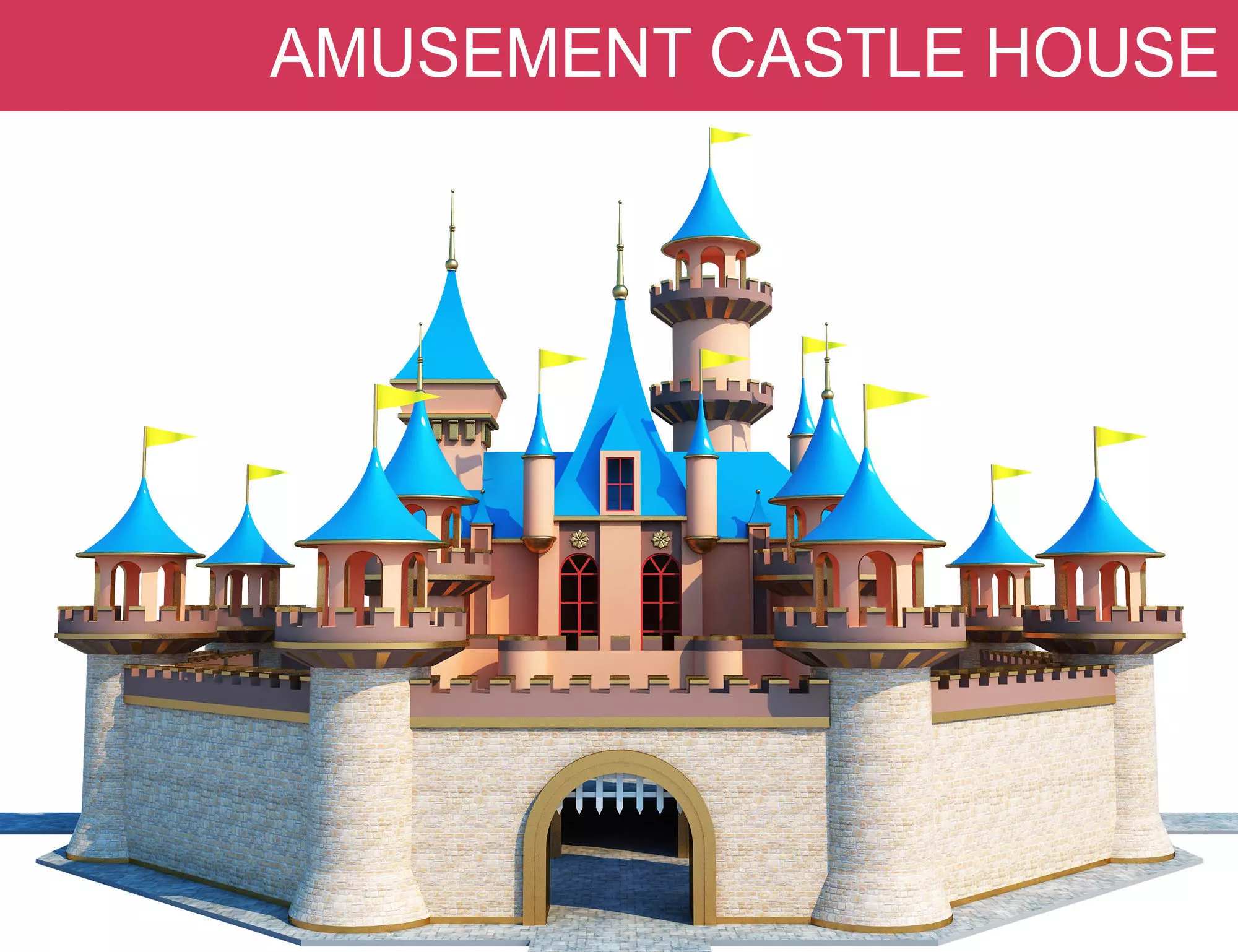 Park Castle House 3D model_0