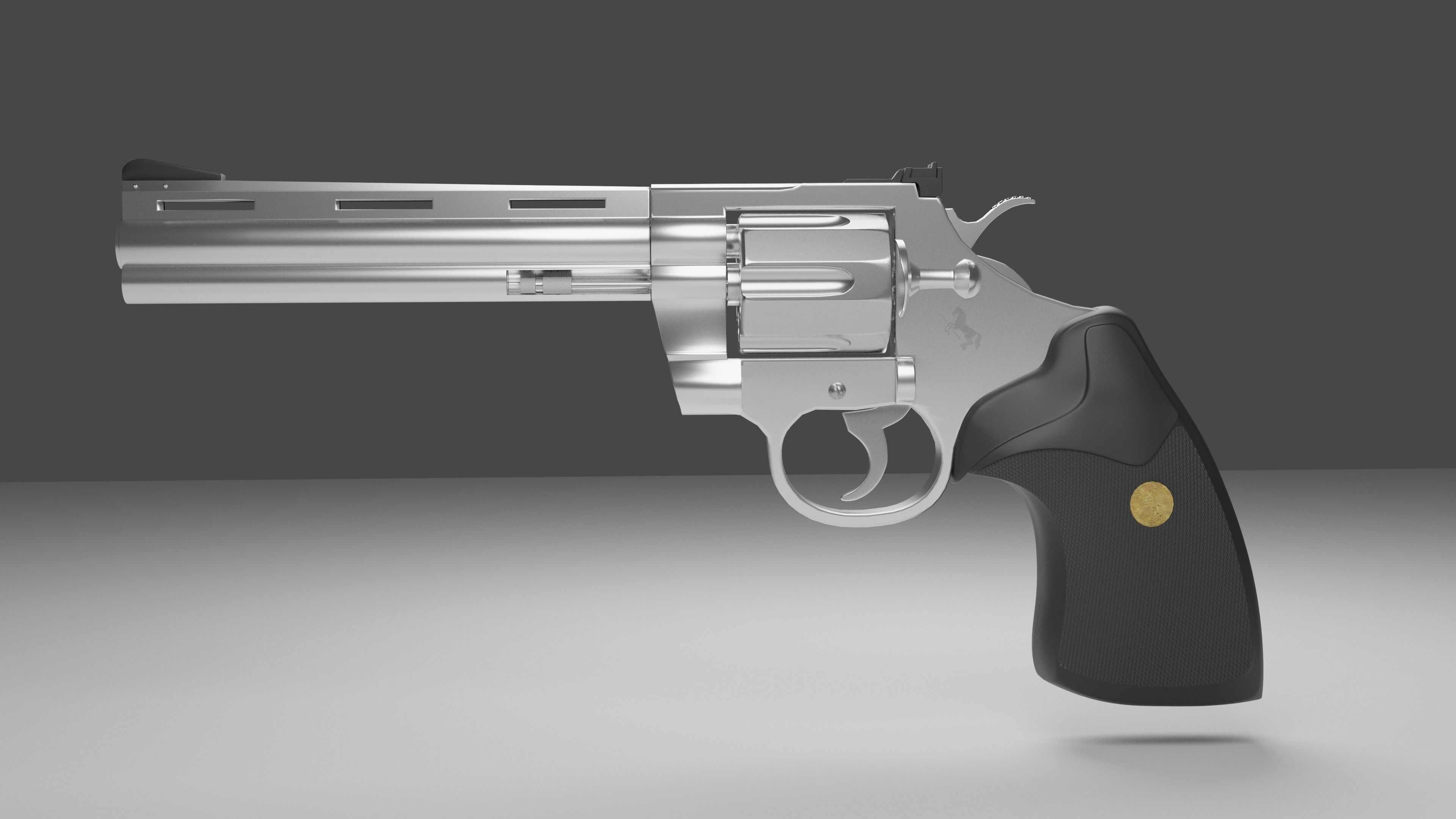 Revolver Colt Python 357 3D model_4