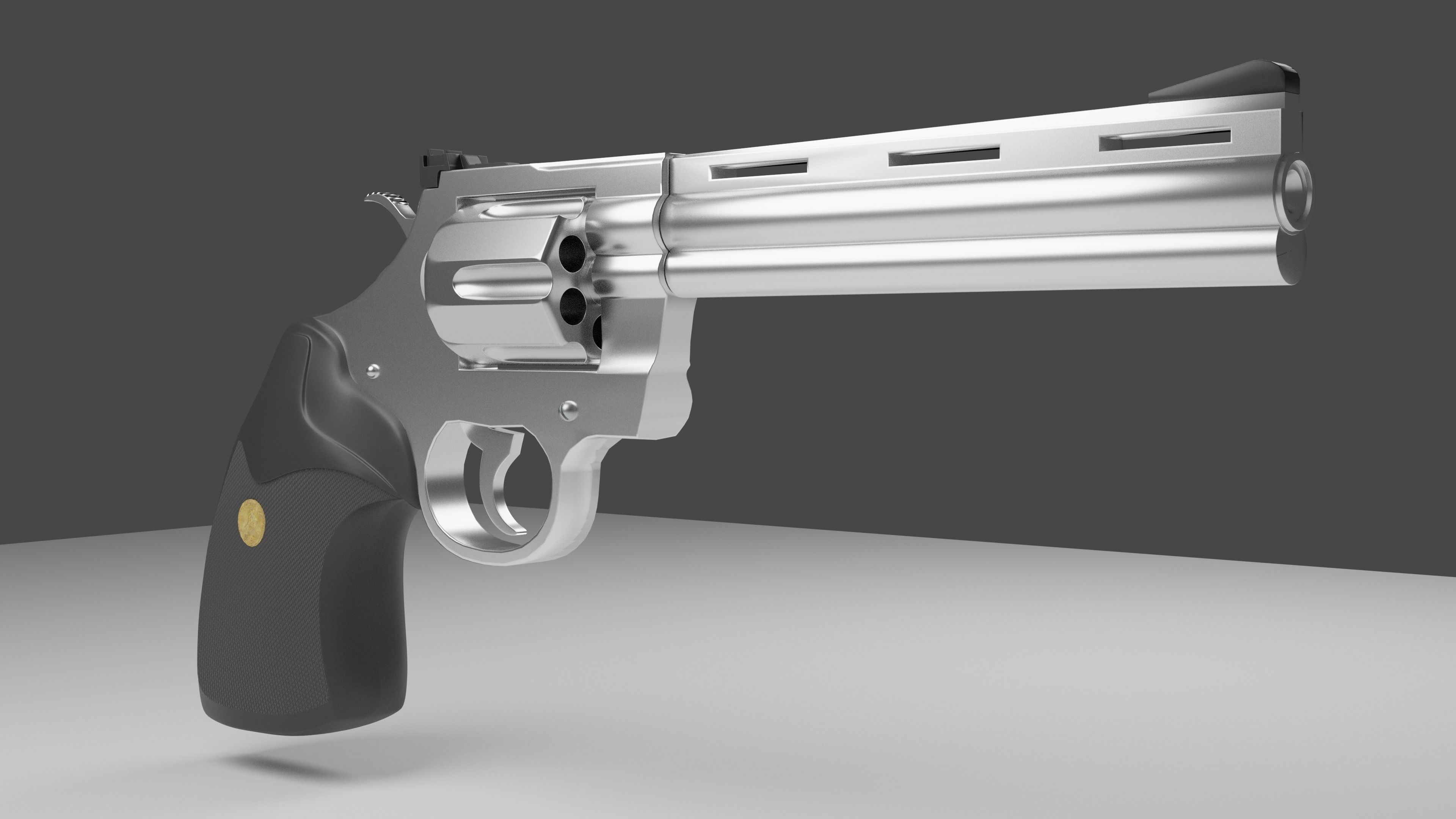 Revolver Colt Python 357 3D model_2