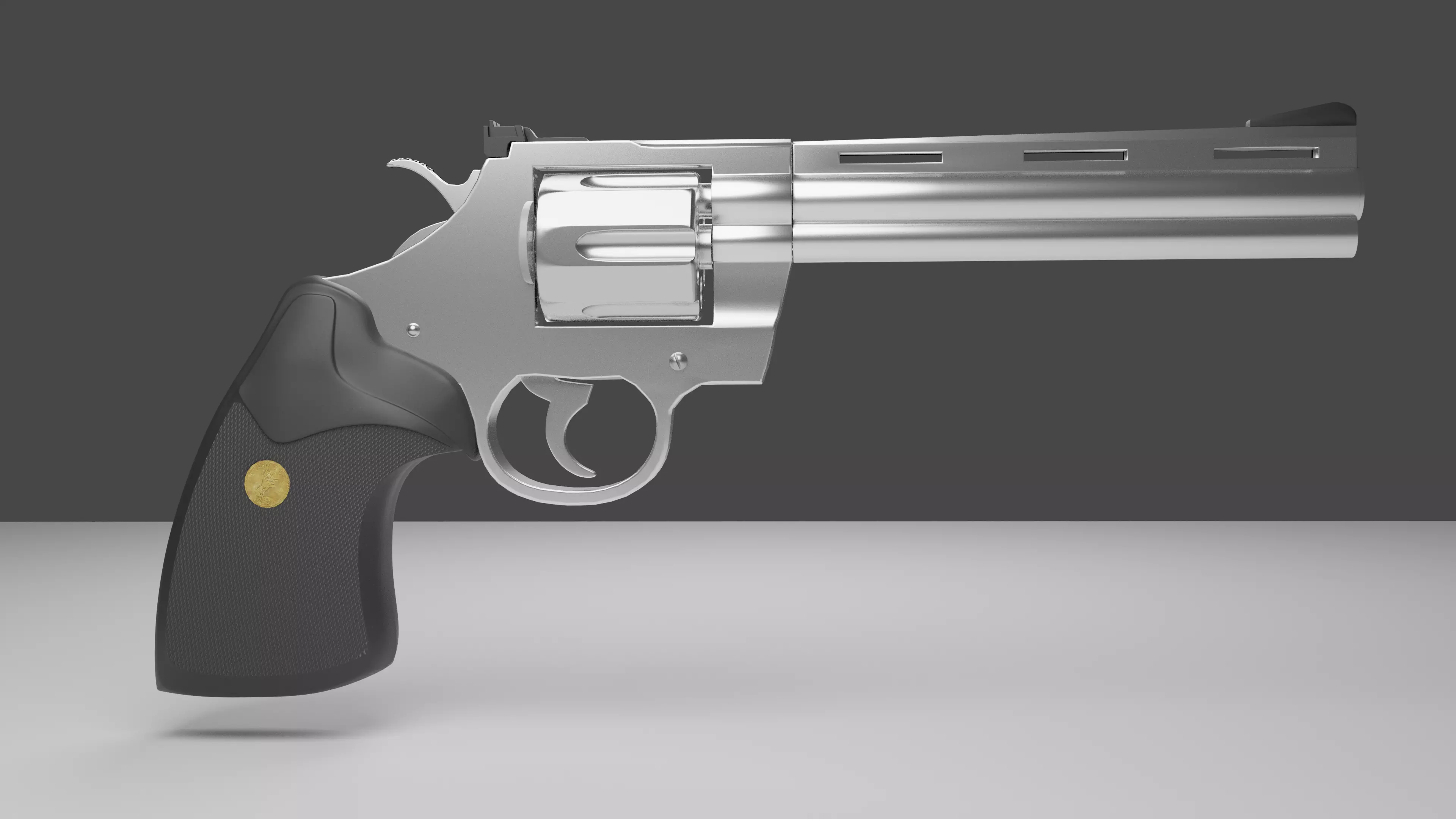 Revolver Colt Python 357 3D model_0
