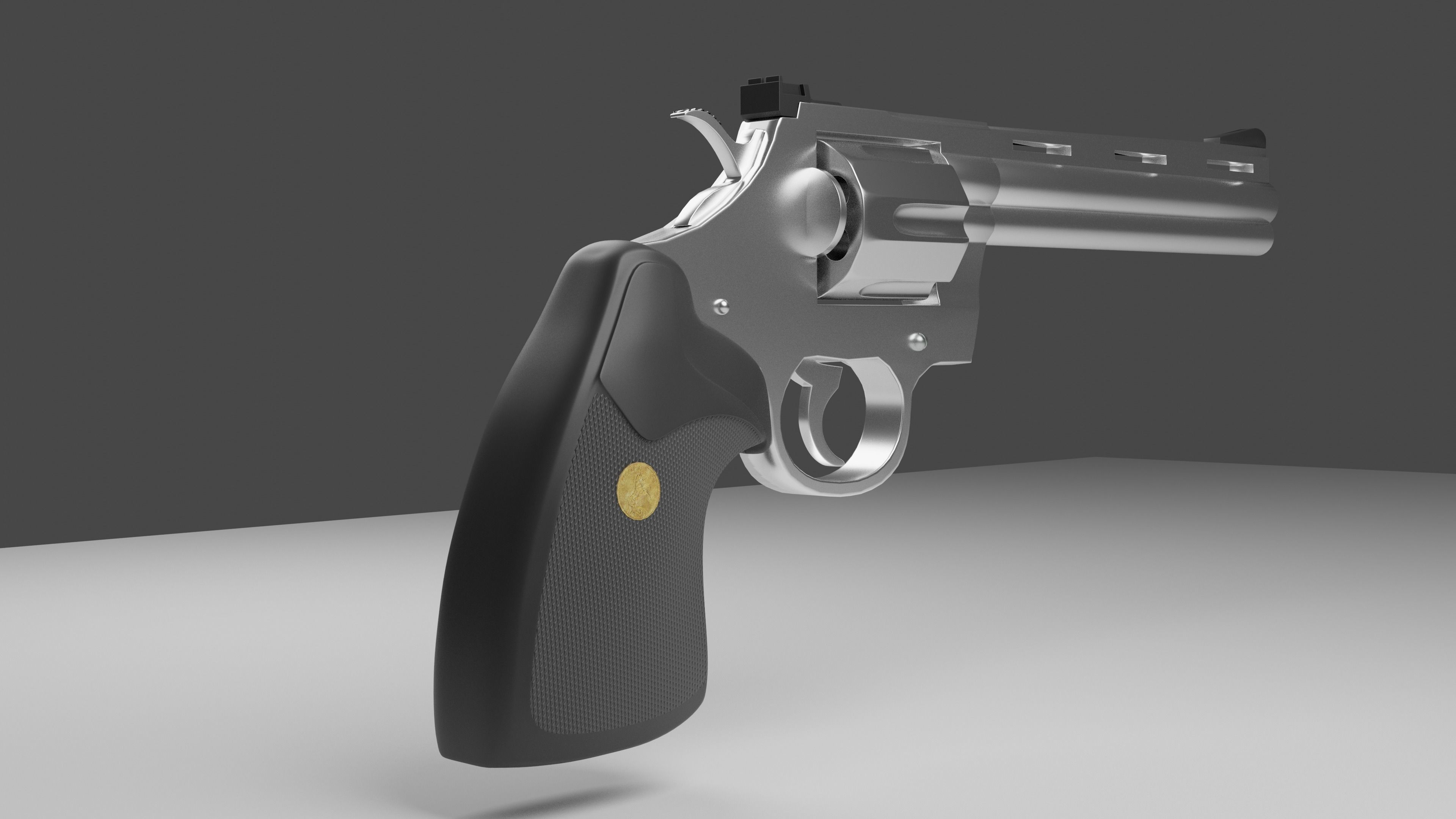 Revolver Colt Python 357 3D model_3