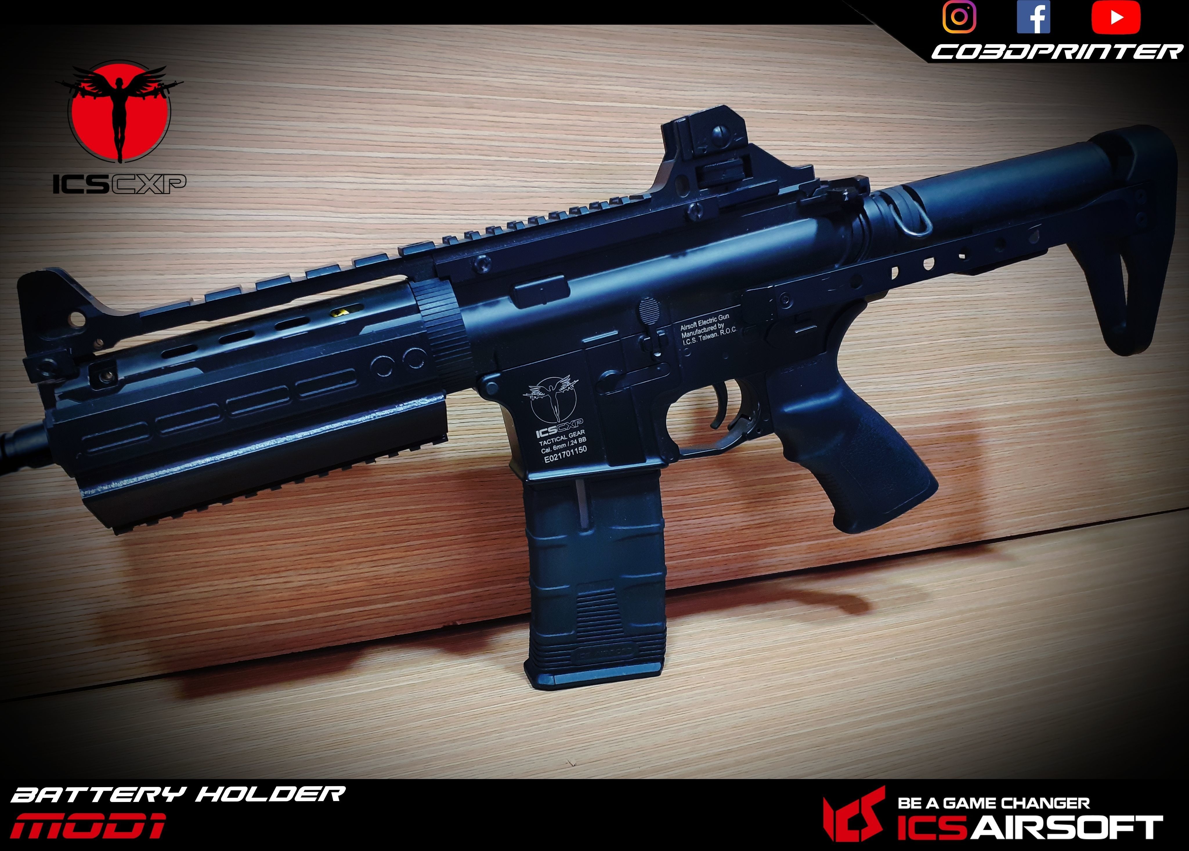 ICS CPX08 Battery Holder MOD1 3D print model_7
