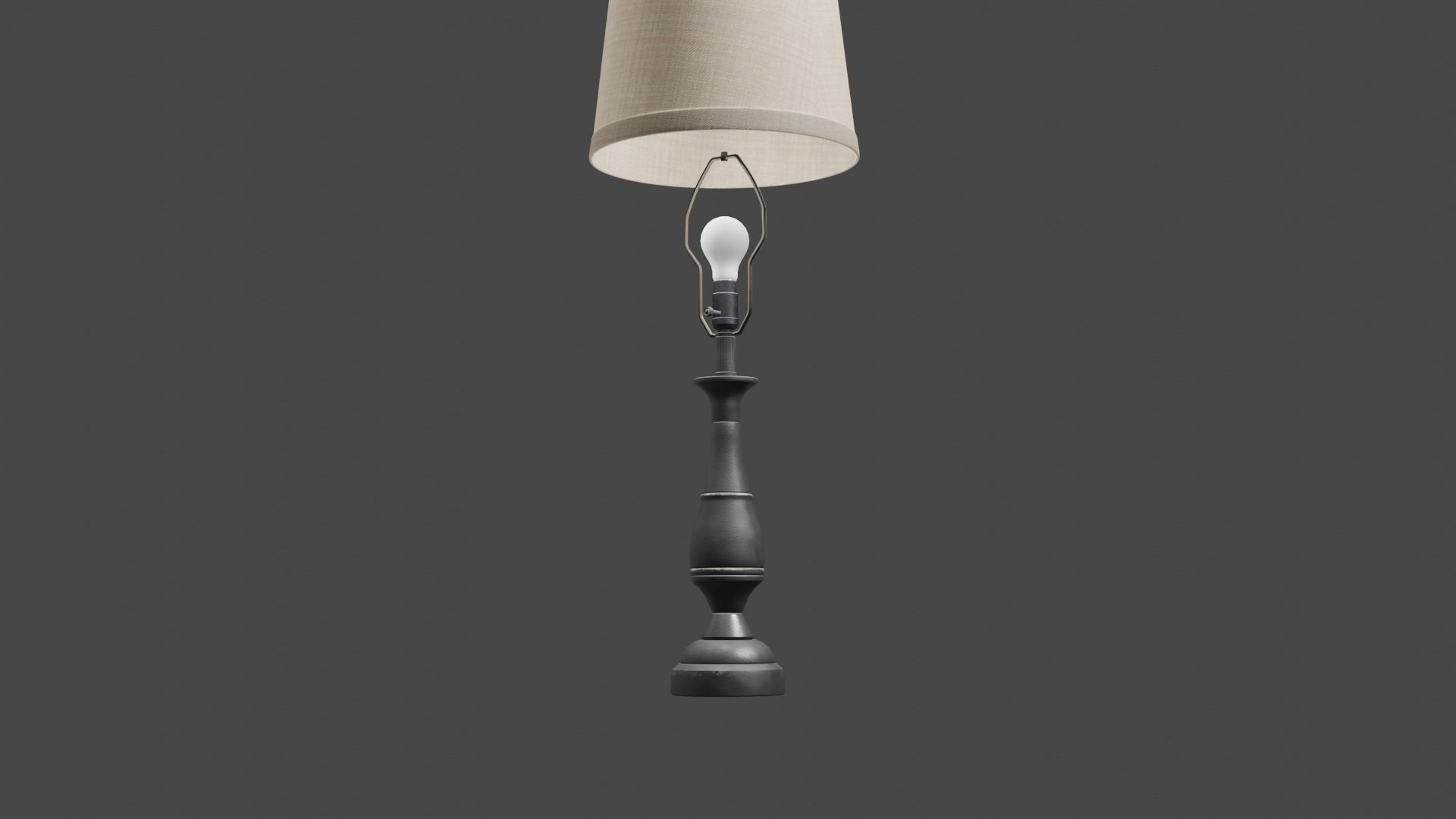 Hotel Lamp Low-poly 3D model_1