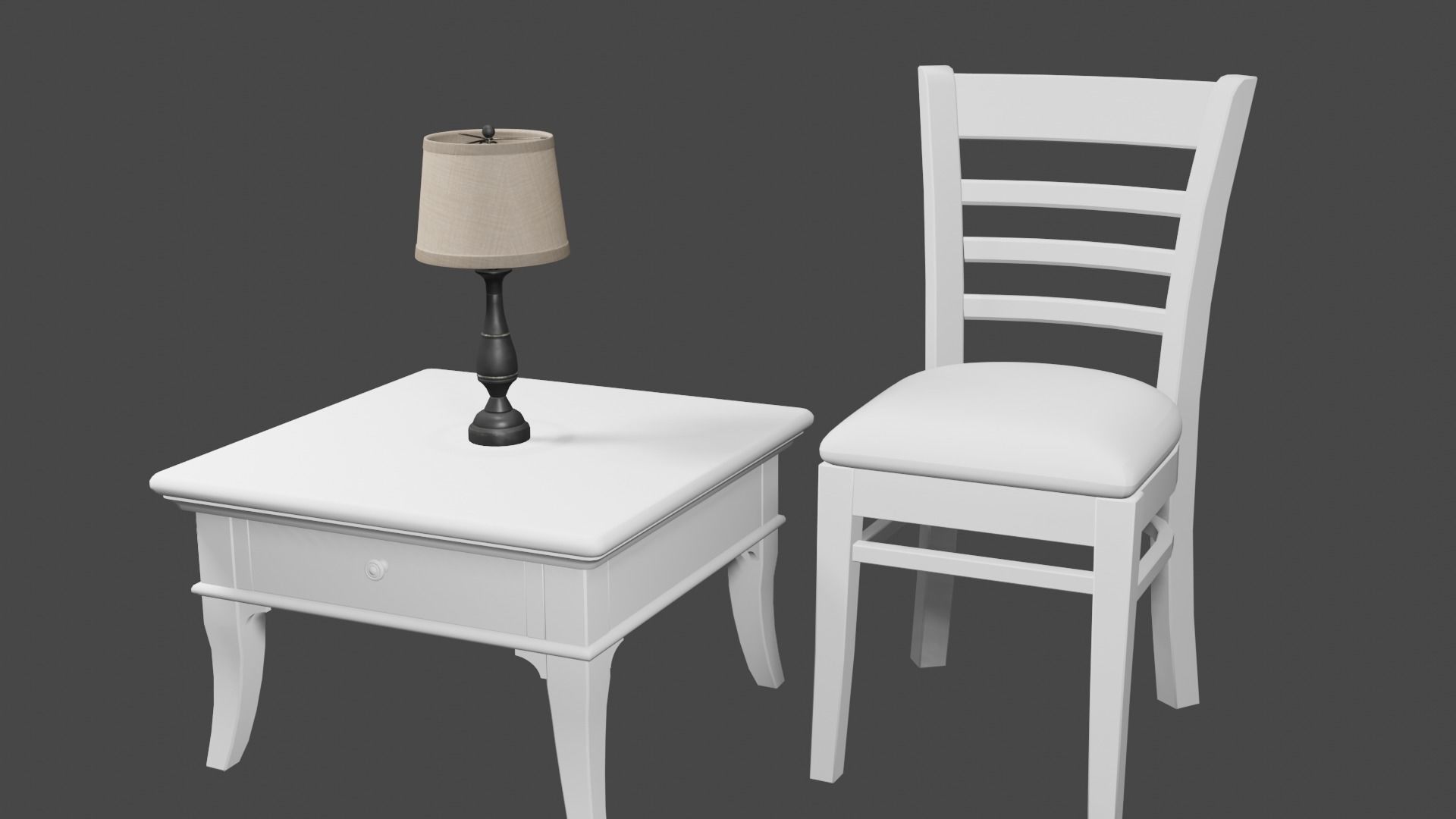 Hotel Lamp Low-poly 3D model_6