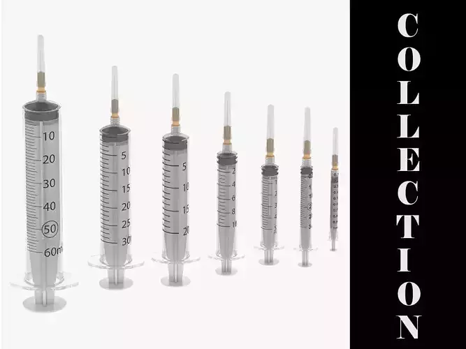 7 Syringes Collection injection syringe