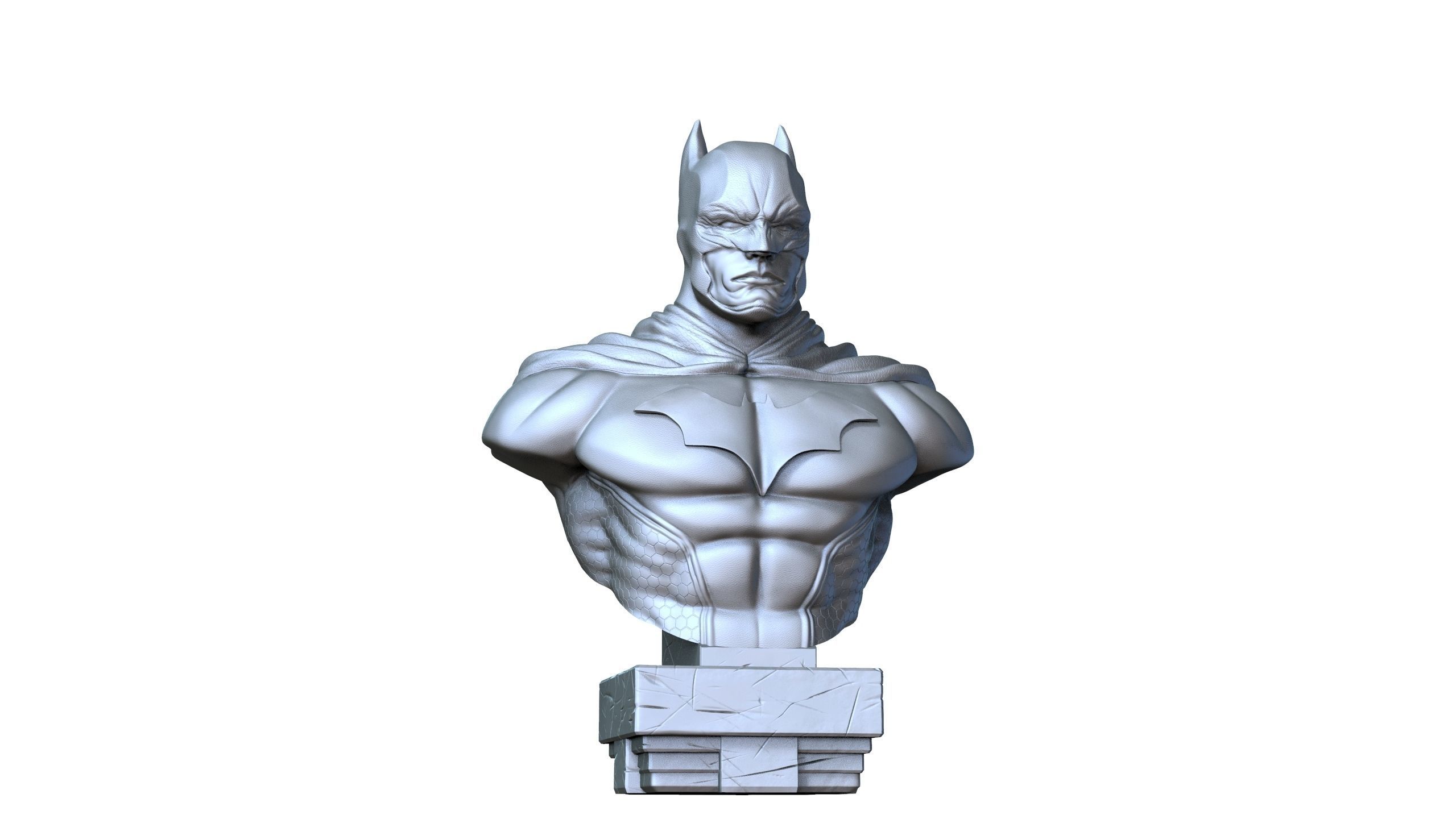 Batman Bust  Free 3D print model_5