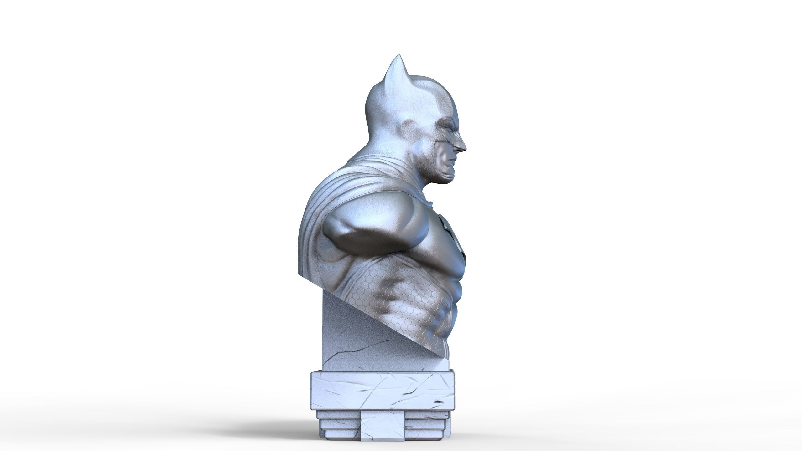 Batman Bust  Free 3D print model_3