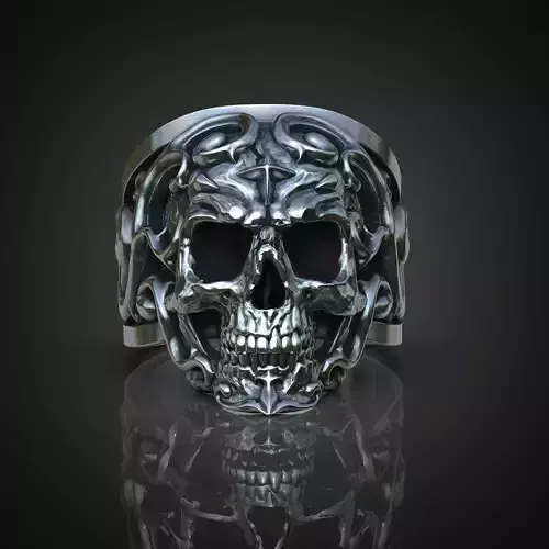 Ornate Skull Ring