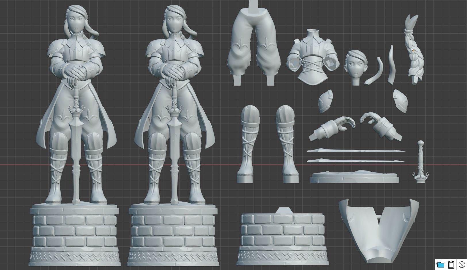 Agrias- Holy Knight- Final Fantasy Tatics 3D print model_4