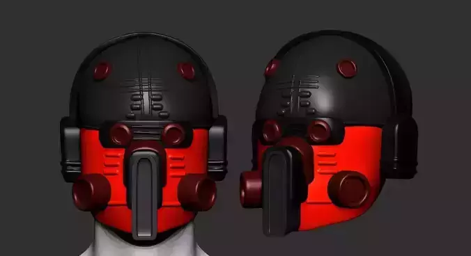 helmet high poly sculpt 3d printable 
