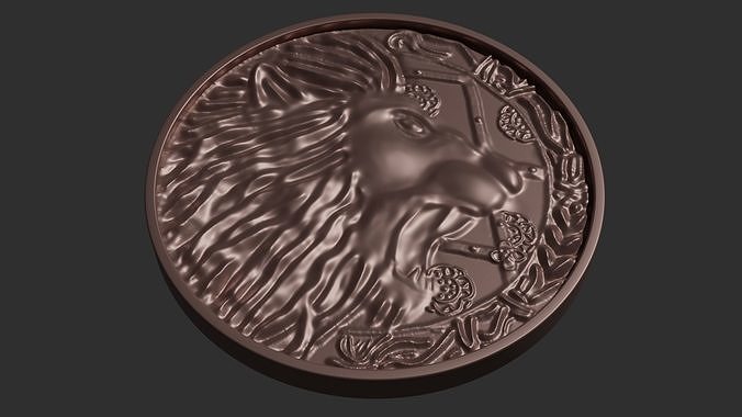 Lion medallion from Resident Evil 2 3D print model 3D print model