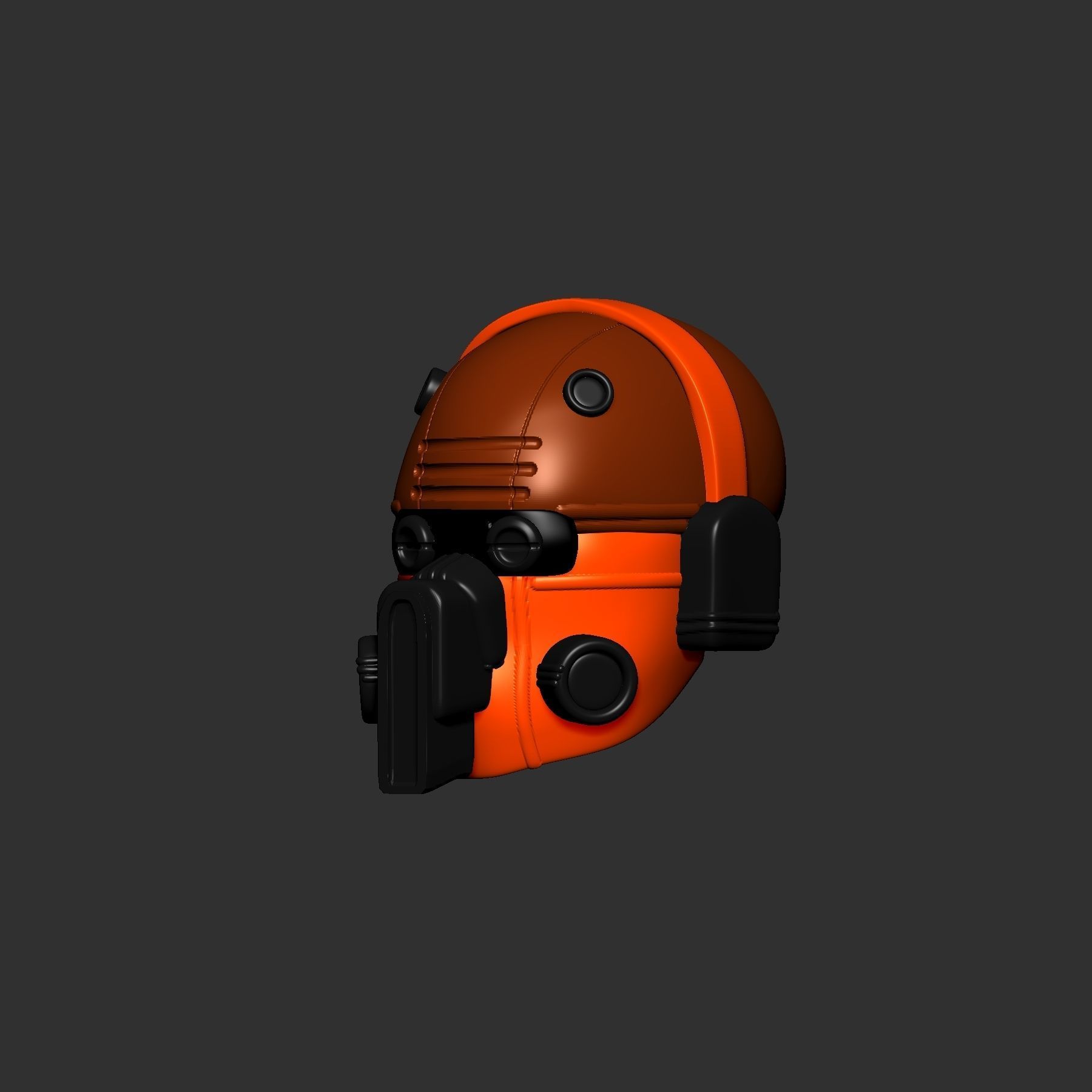 helmet high poly sculpt 3d printable  3D model_3