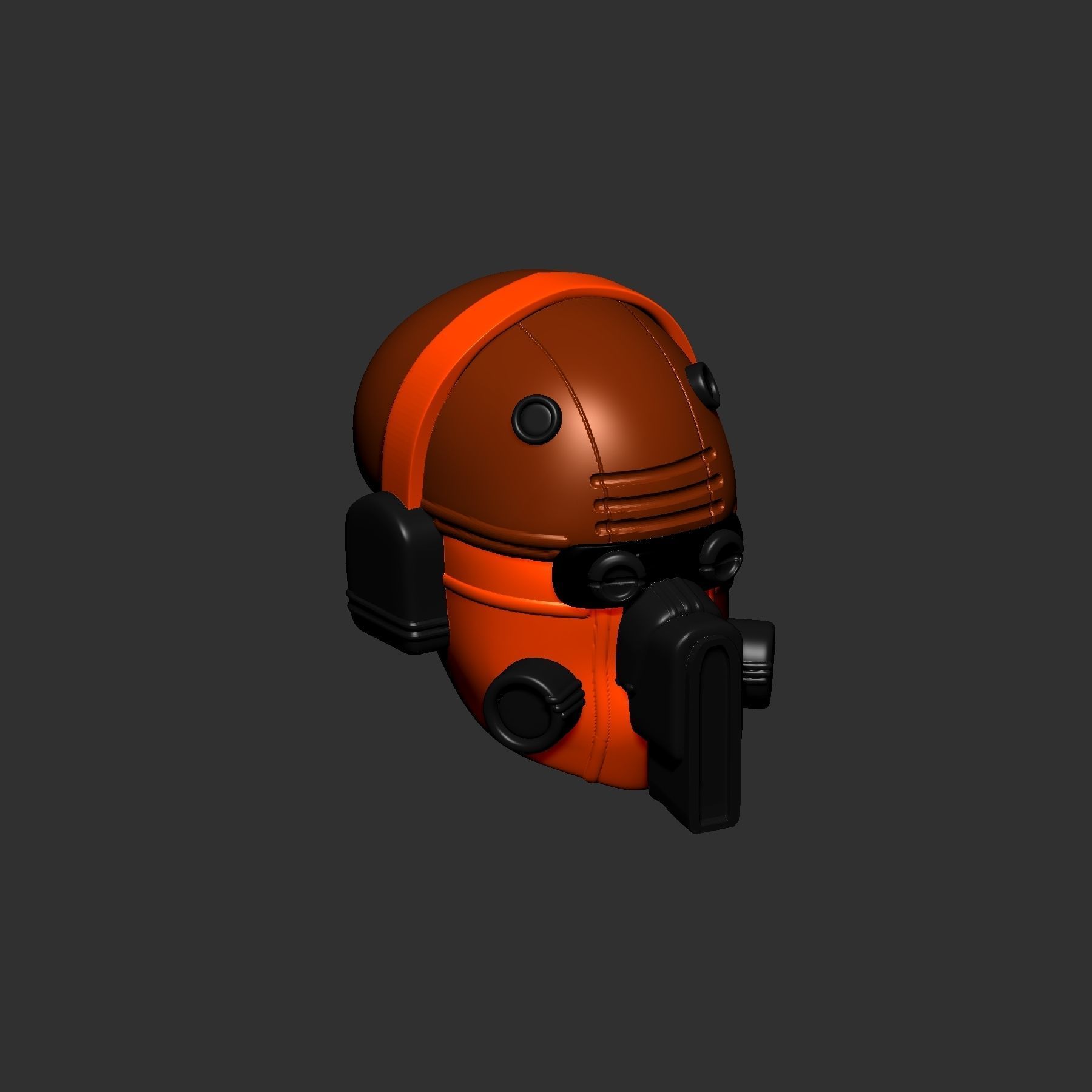 helmet high poly sculpt 3d printable  3D model_5