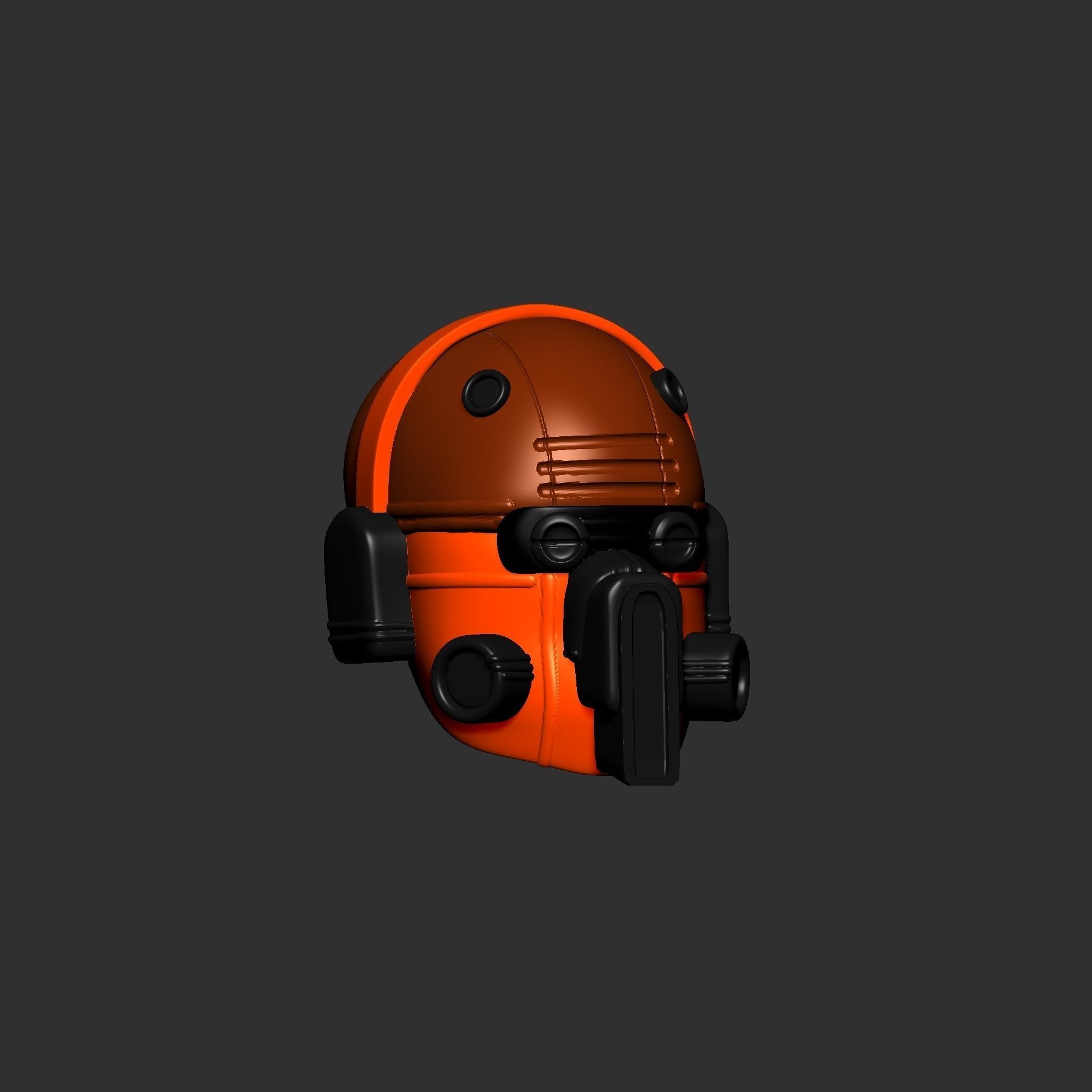 helmet high poly sculpt 3d printable  3D model_4