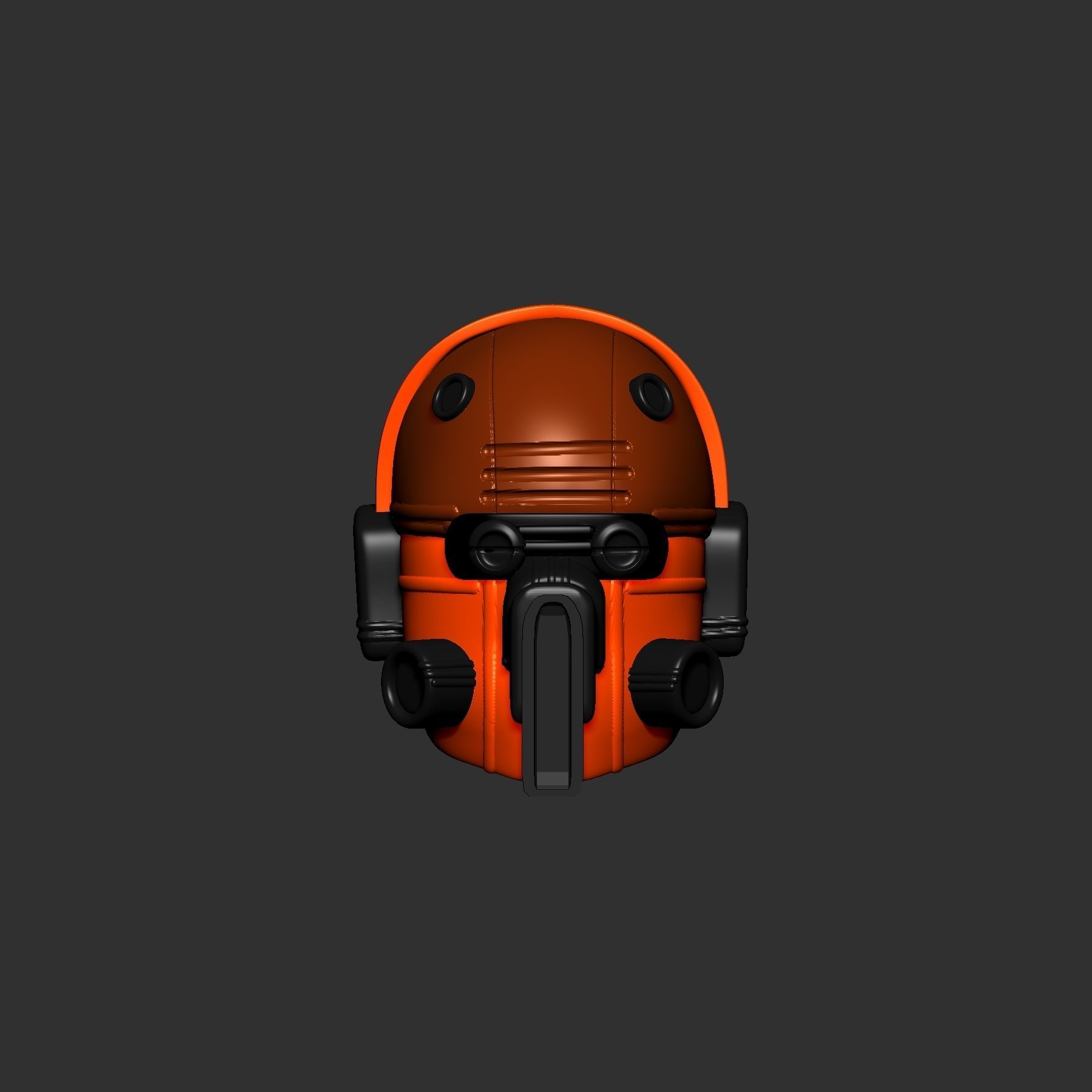 helmet high poly sculpt 3d printable  3D model_2