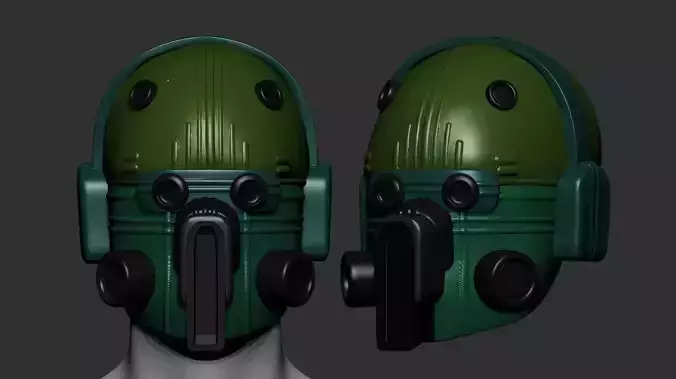 helmet high poly sculpt 3d printable 