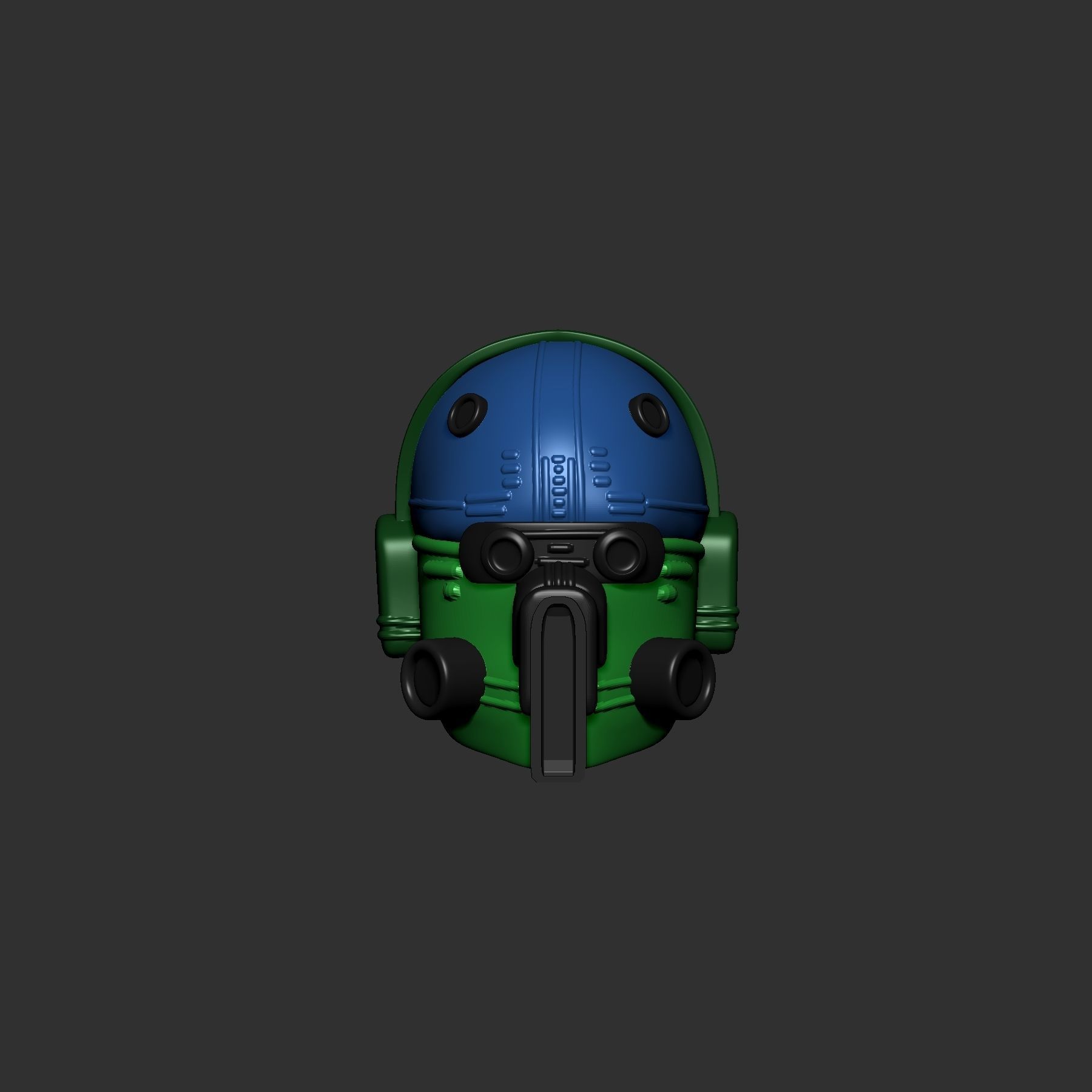 helmet high poly sculpt 3d printable 3D model_2