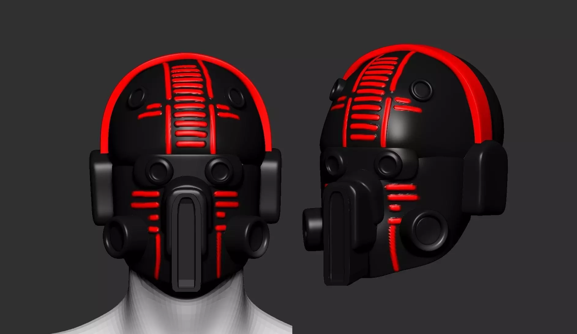 helmet high poly sculpt 3d printable 3D model