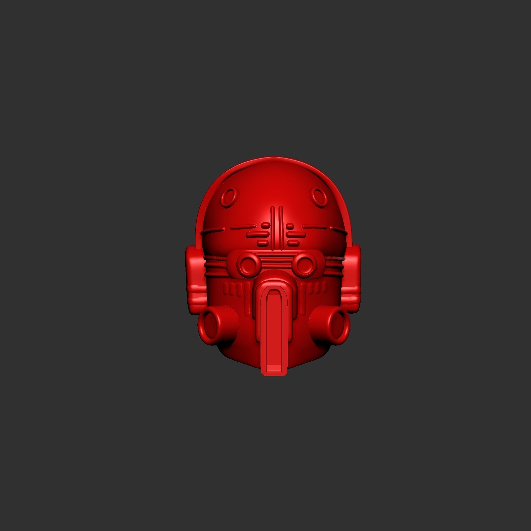 helmet high poly sculpt 3d printable 3D model_2