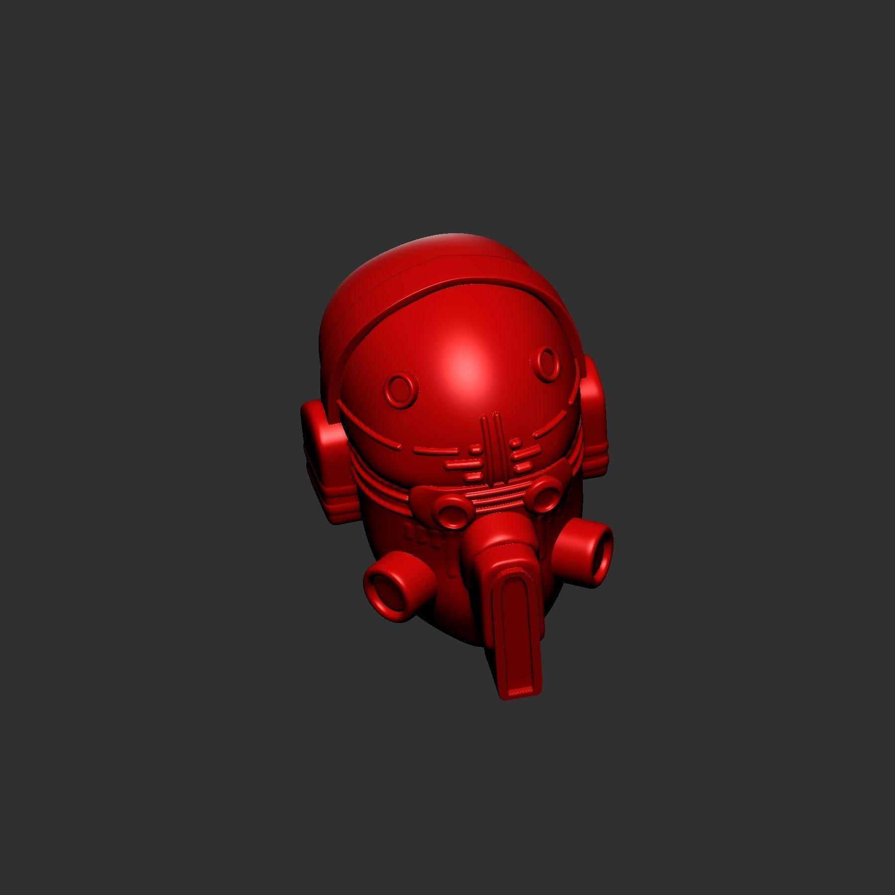 helmet high poly sculpt 3d printable 3D model_5
