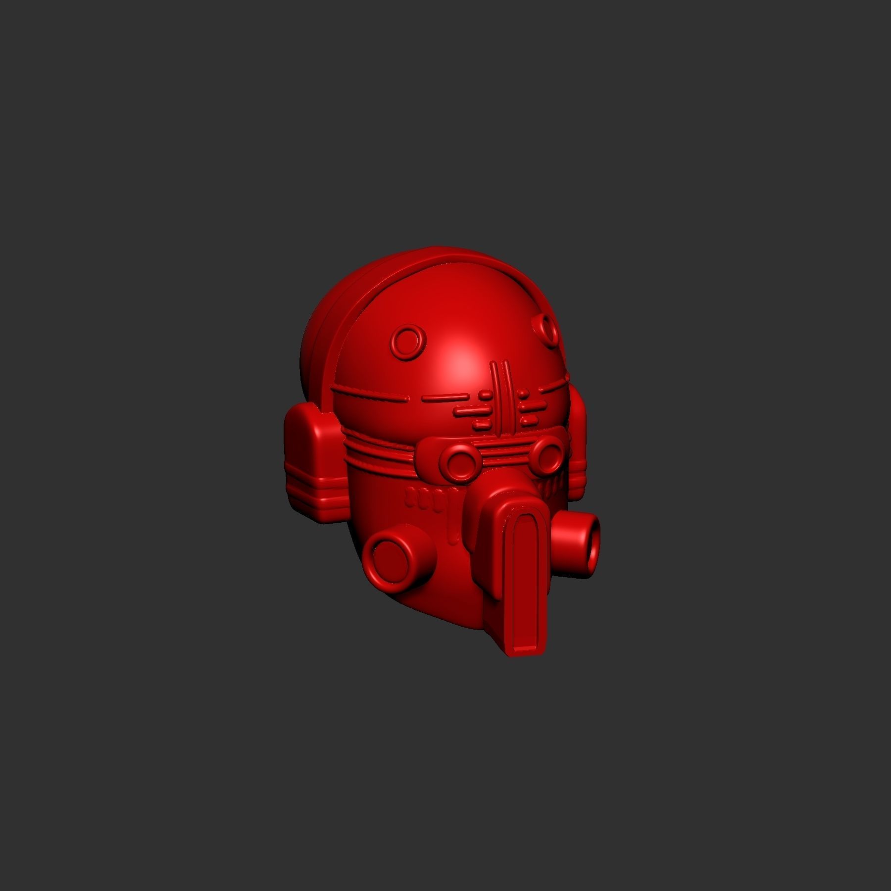 helmet high poly sculpt 3d printable 3D model_4