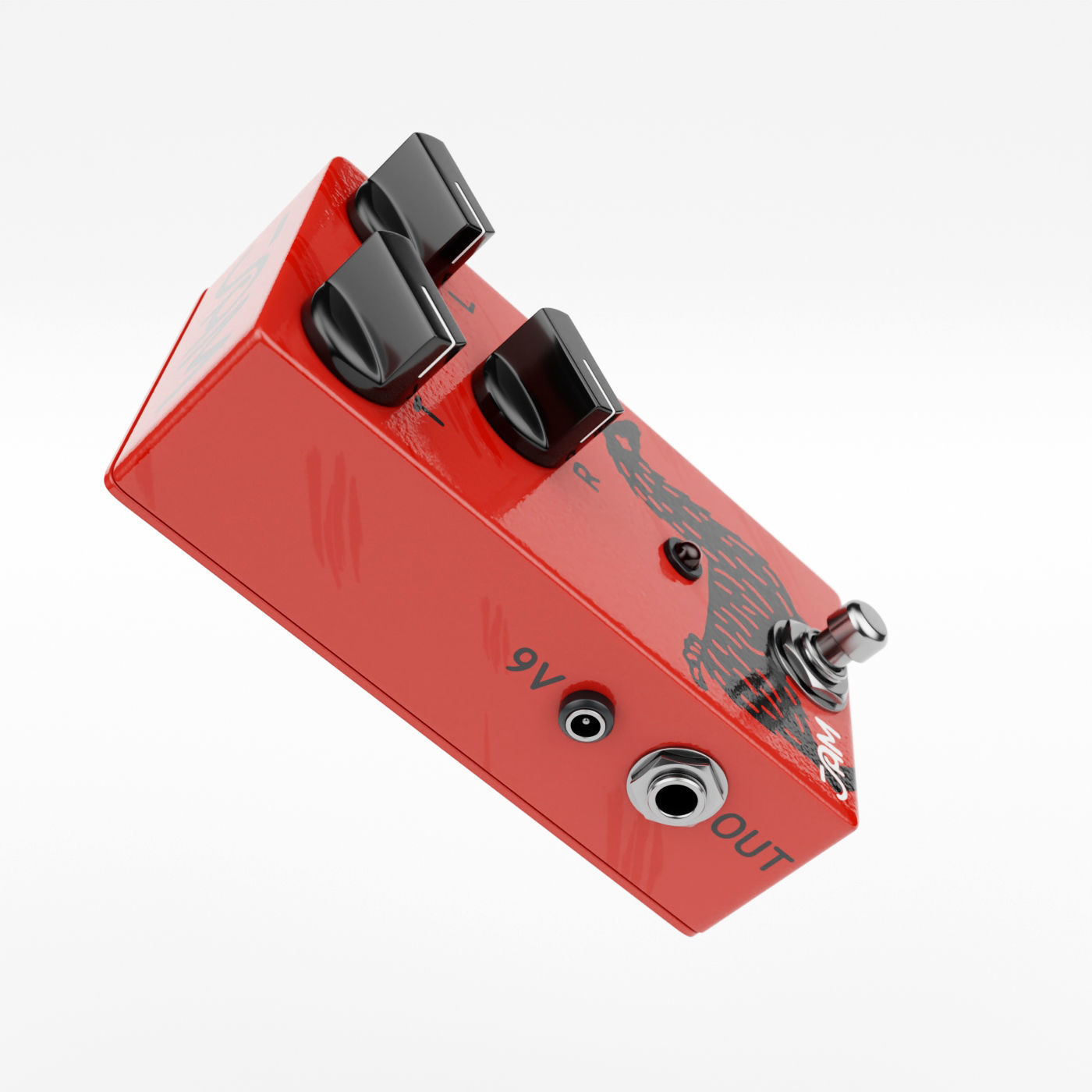 Jam Pedals Delay Llama 3D model_1