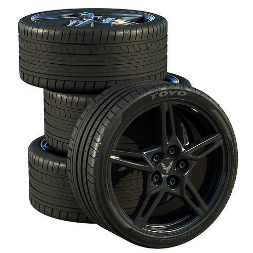 Chevrolet Corvette C8 2020 wheels 3D model
