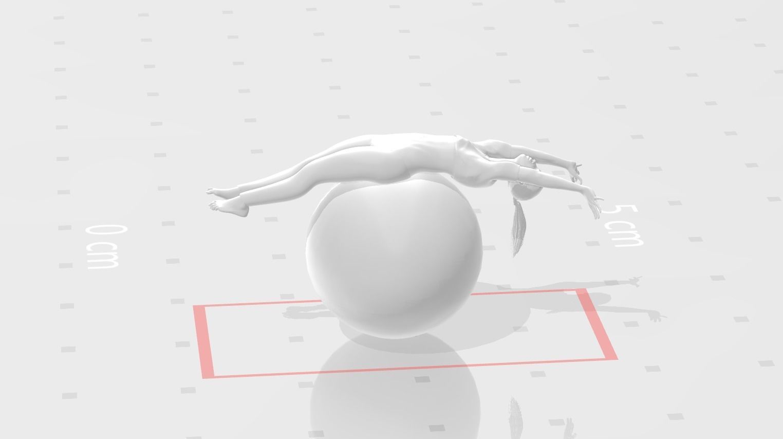 Yoga ball sculpture 3D model_5