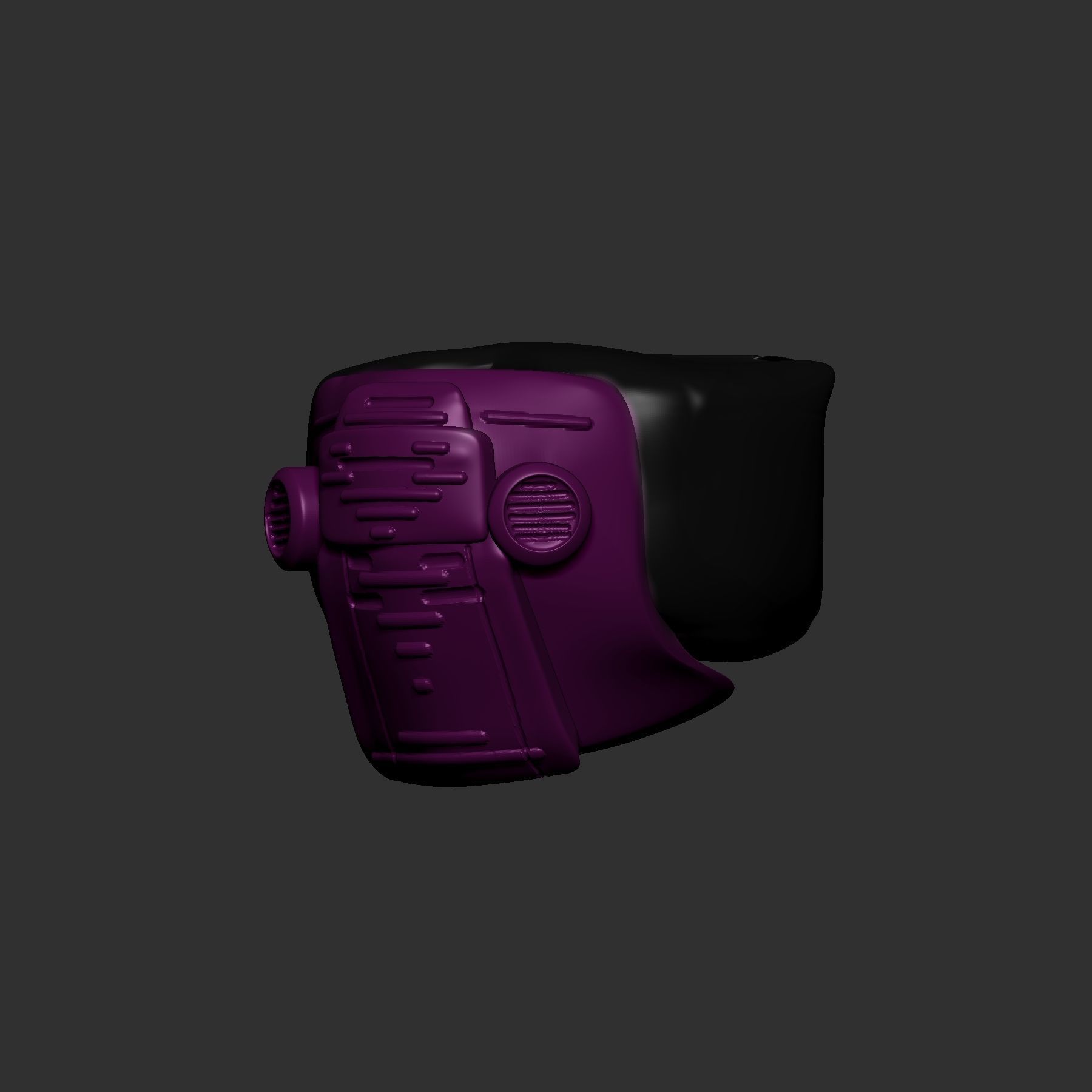 helmet high poly sculpt 3d printable 3D model_2