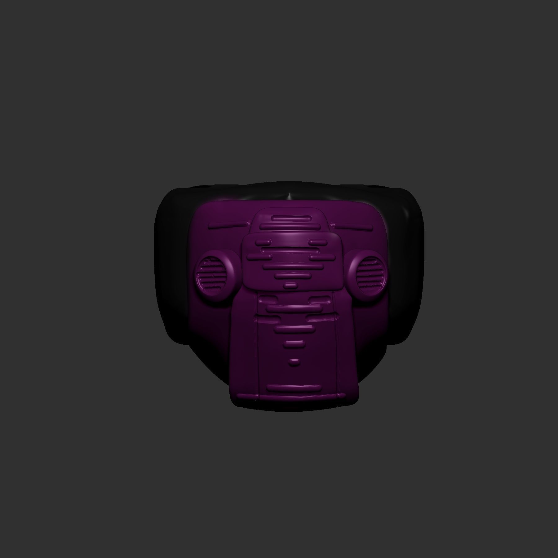 helmet high poly sculpt 3d printable 3D model_1