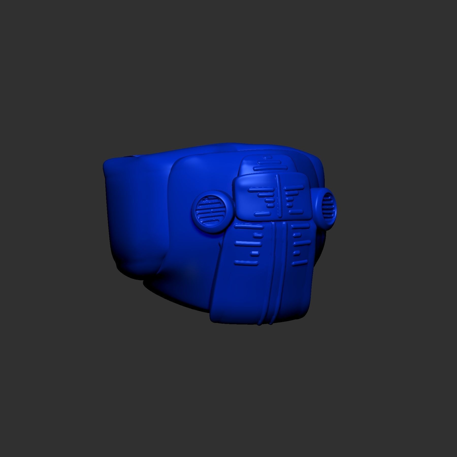 helmet high poly sculpt 3d printable 3D model_3