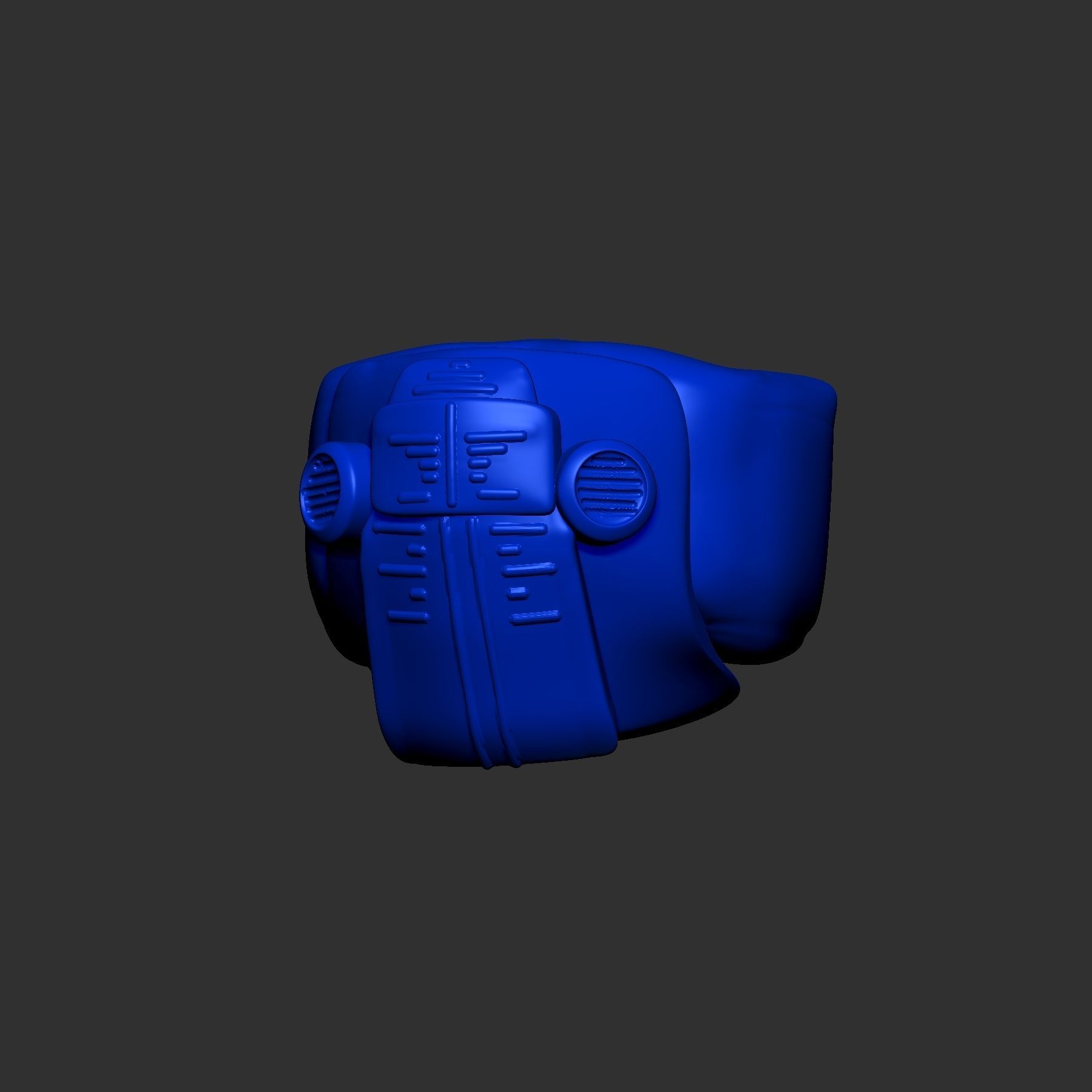 helmet high poly sculpt 3d printable 3D model_2