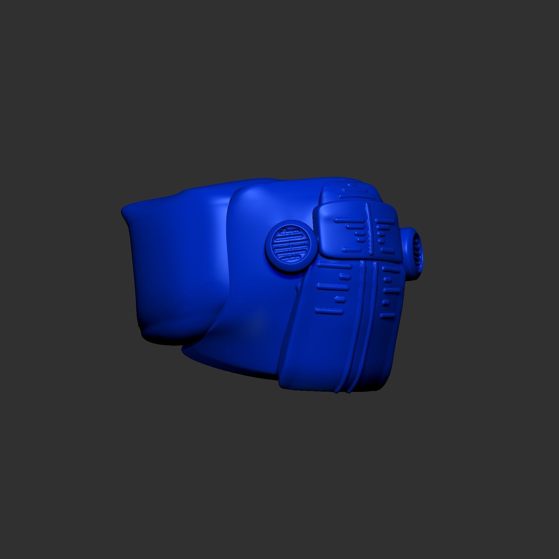 helmet high poly sculpt 3d printable 3D model_4