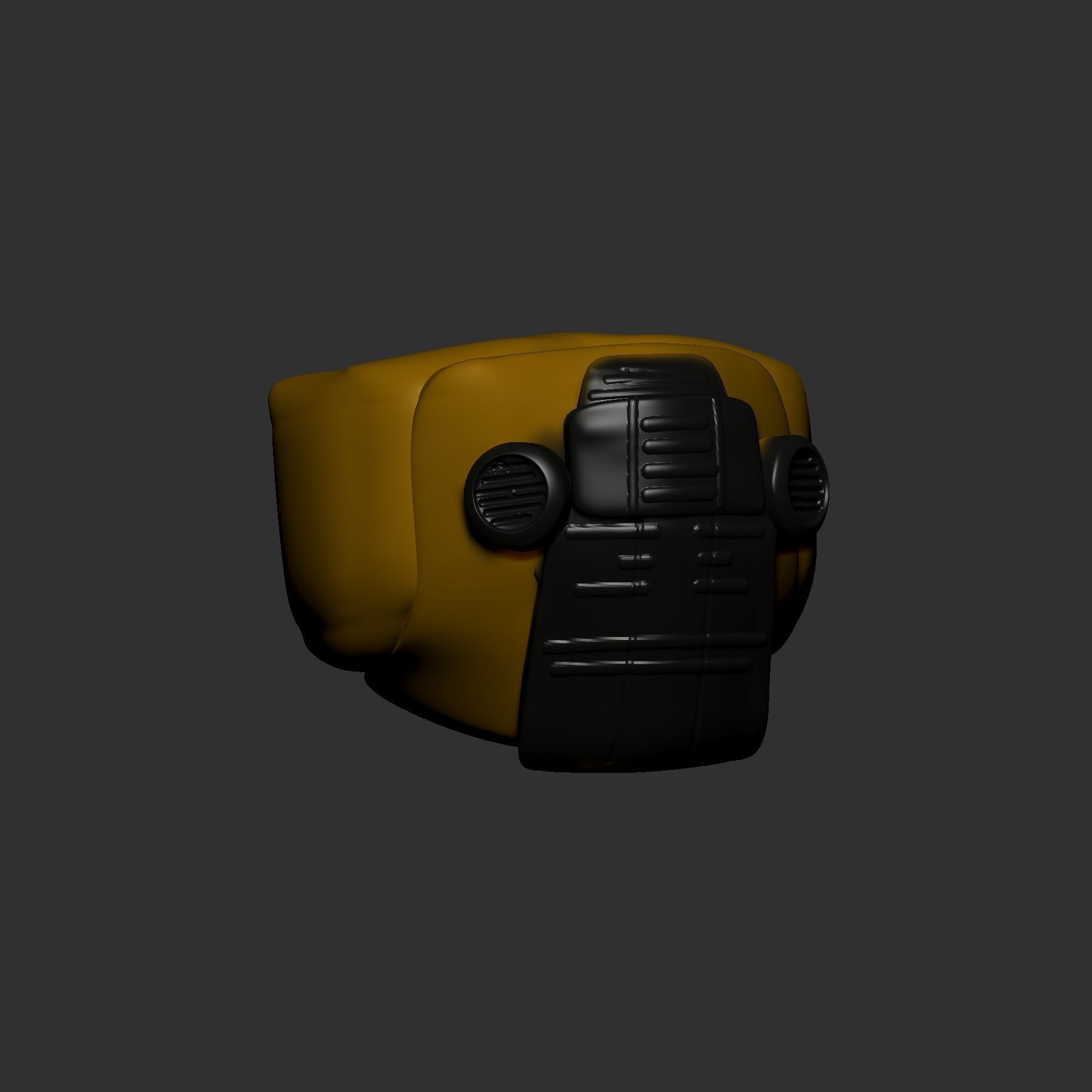 helmet high poly sculpt 3d printable 3D model_3