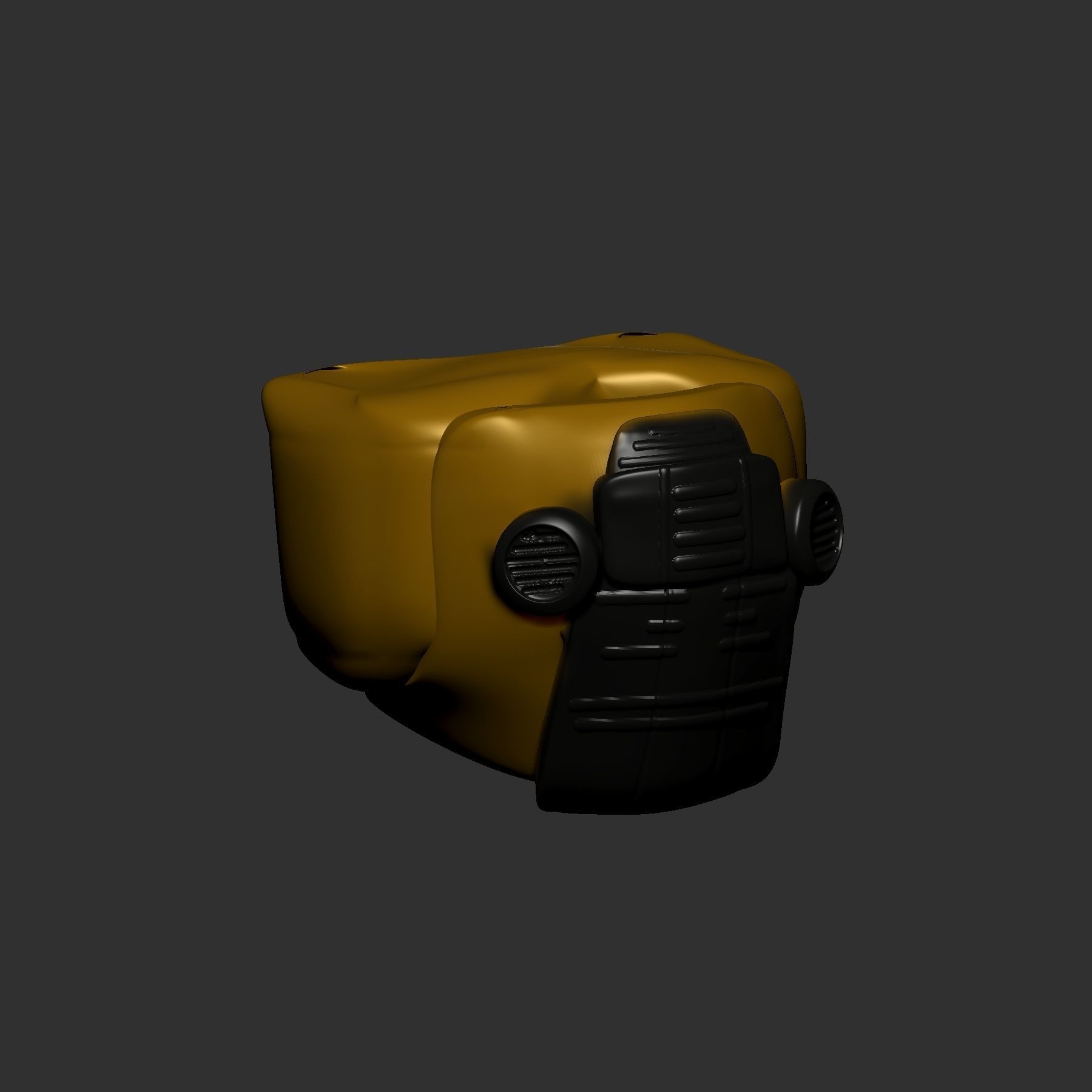 helmet high poly sculpt 3d printable 3D model_4