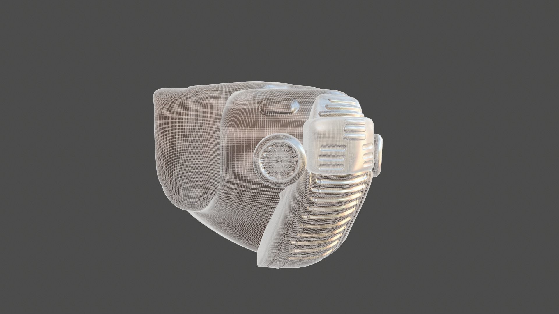 helmet high poly sculpt 3d printable 3D model_6