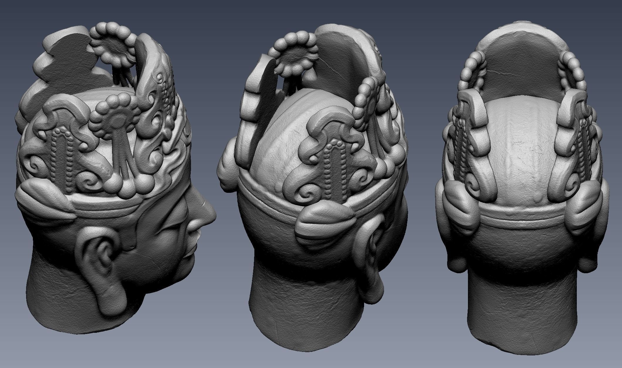 Buddhist treasures  3D print model_4