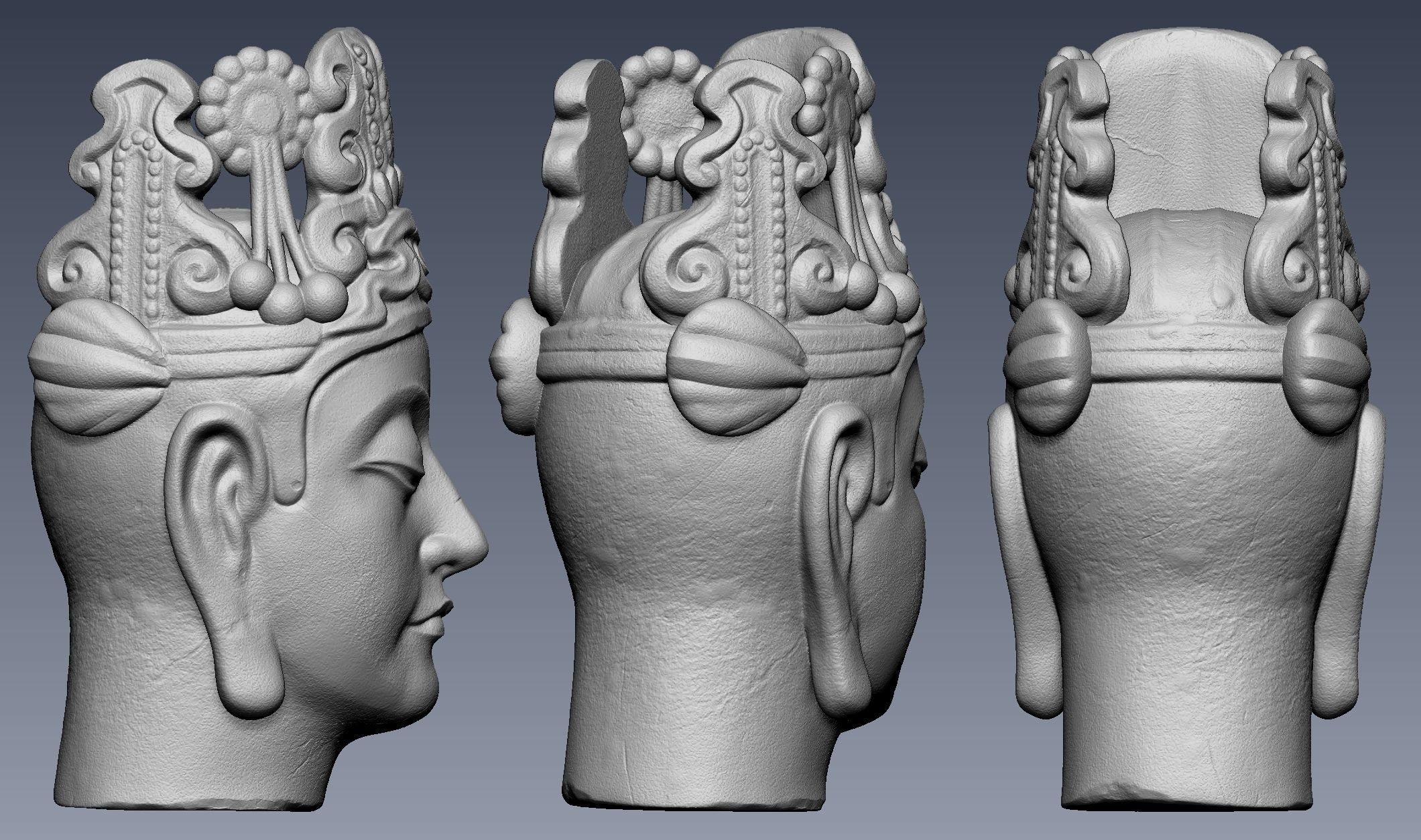 Buddhist treasures  3D print model_1