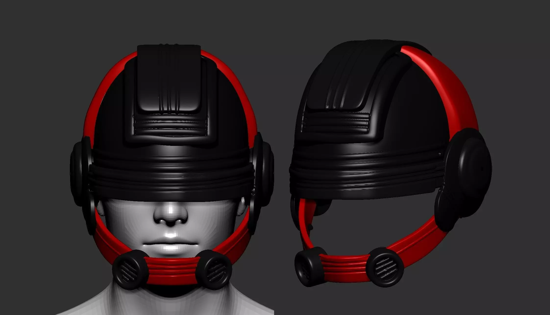 helmet high poly sculpt 3d printable 3D model_0