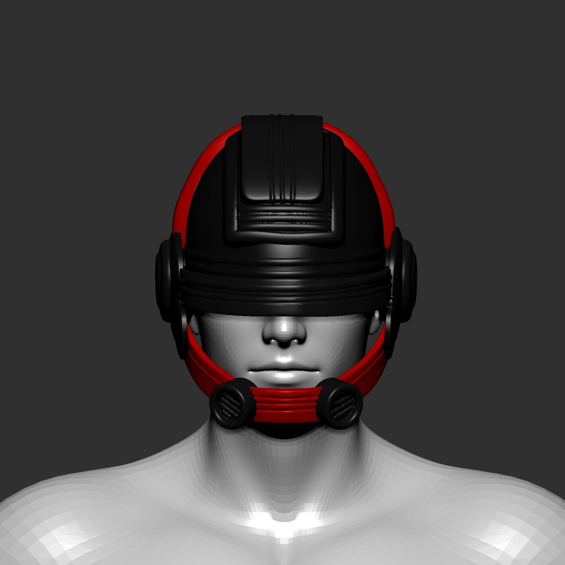 helmet high poly sculpt 3d printable 3D model_1