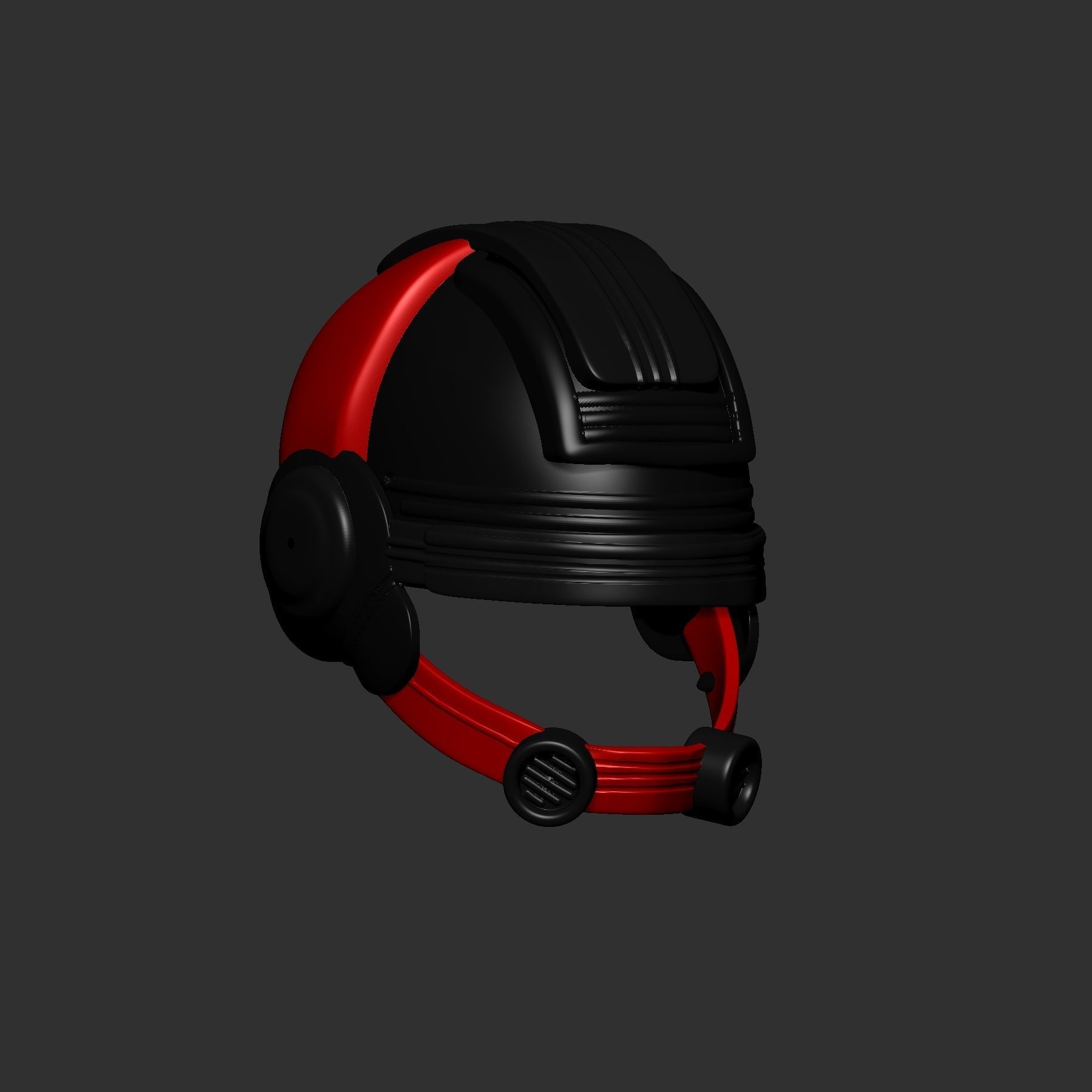 helmet high poly sculpt 3d printable 3D model_4