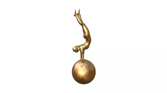 Yoga ball sculpture 3D model