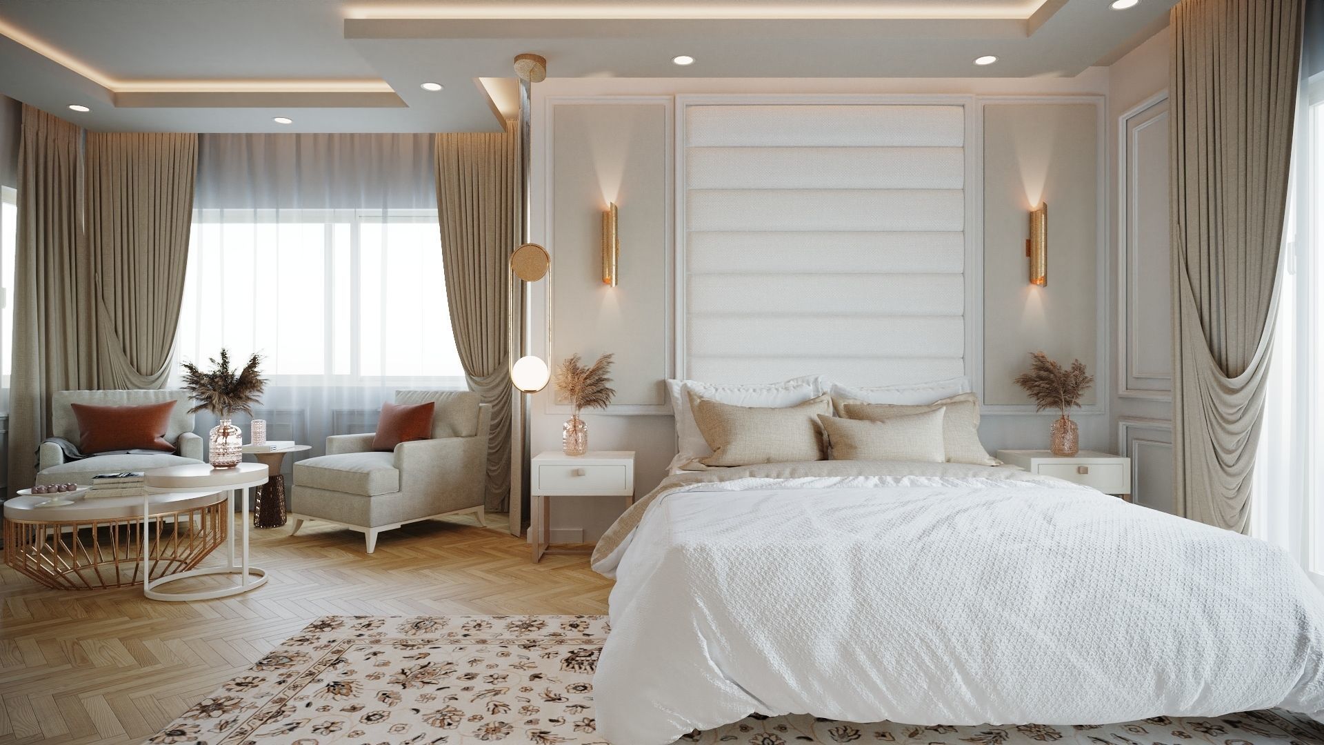 Simple Bedroom  Interior 2 3D model_1