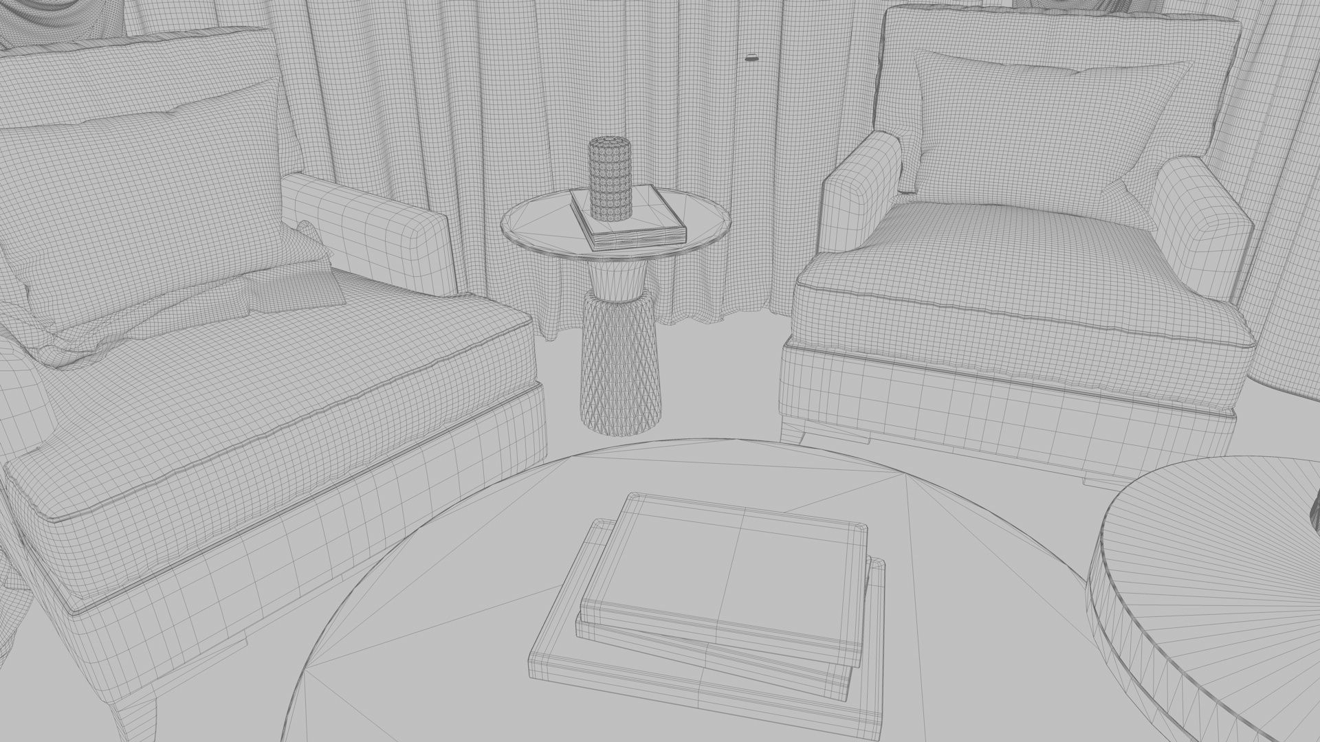 Simple Bedroom  Interior 2 3D model_9